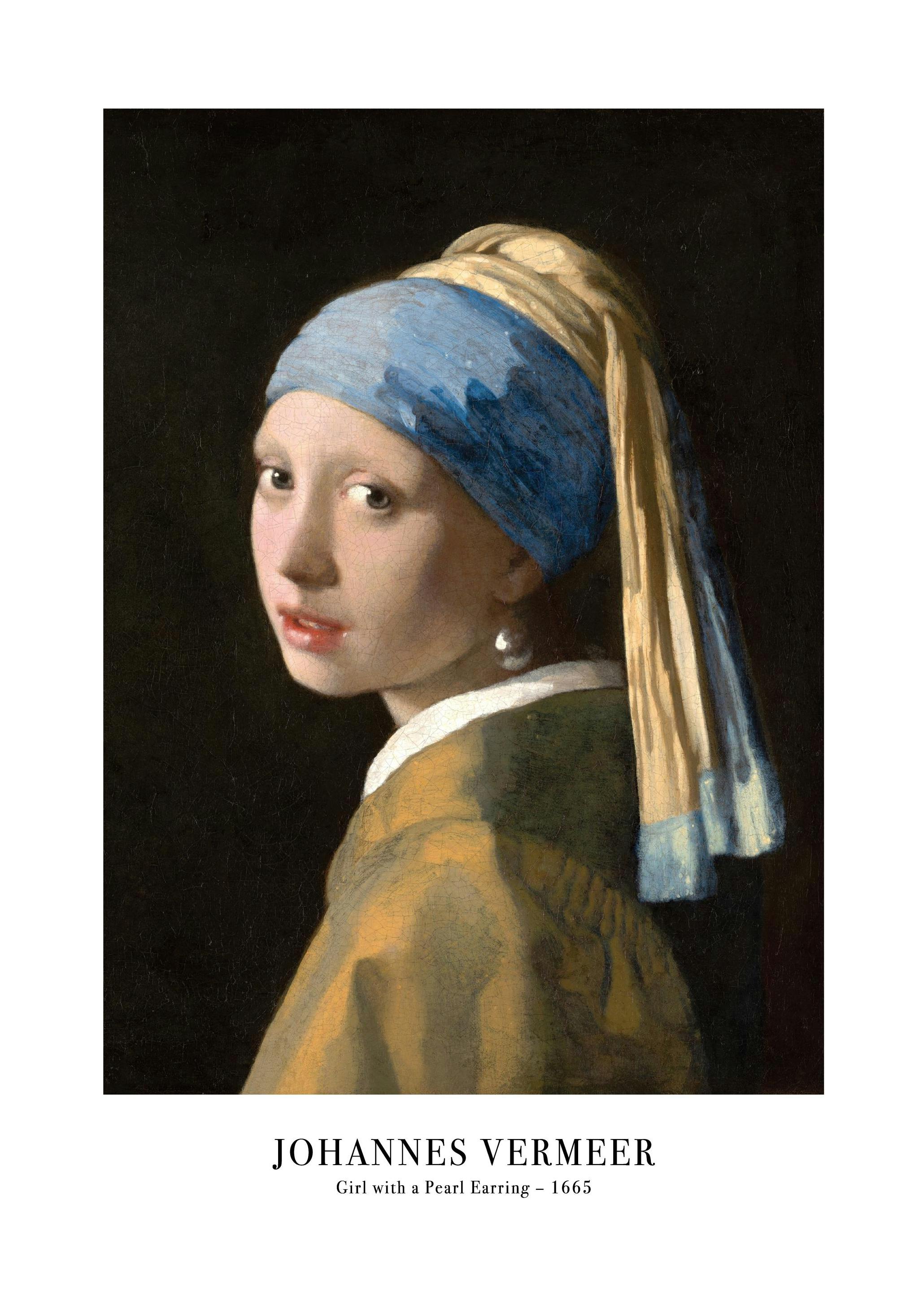Johannes Vermeer - Girl with a Pearl Earring Plakat (30x40 cm)- Obrazy sławnych malarzy