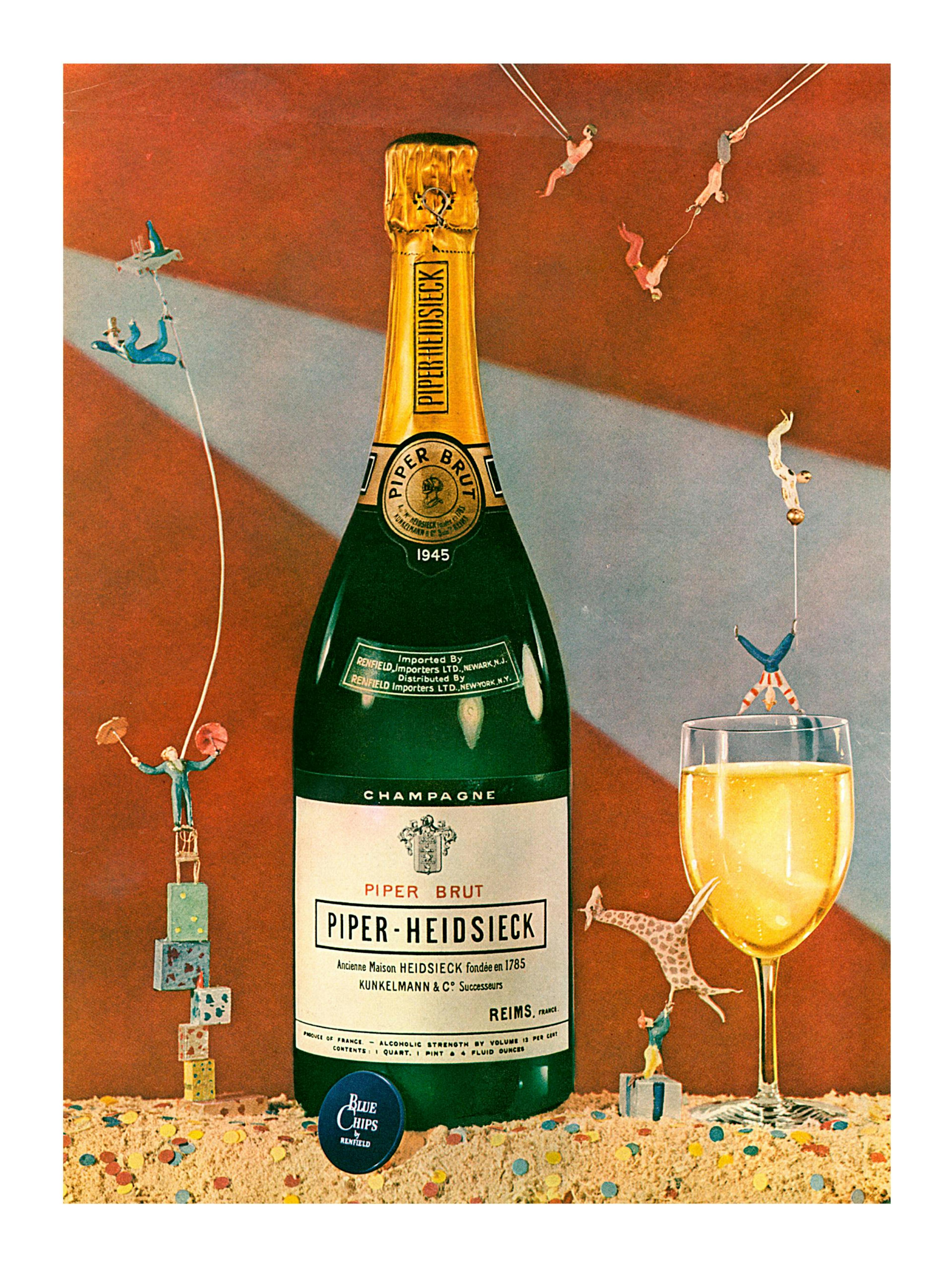 Vintage Champagne Print