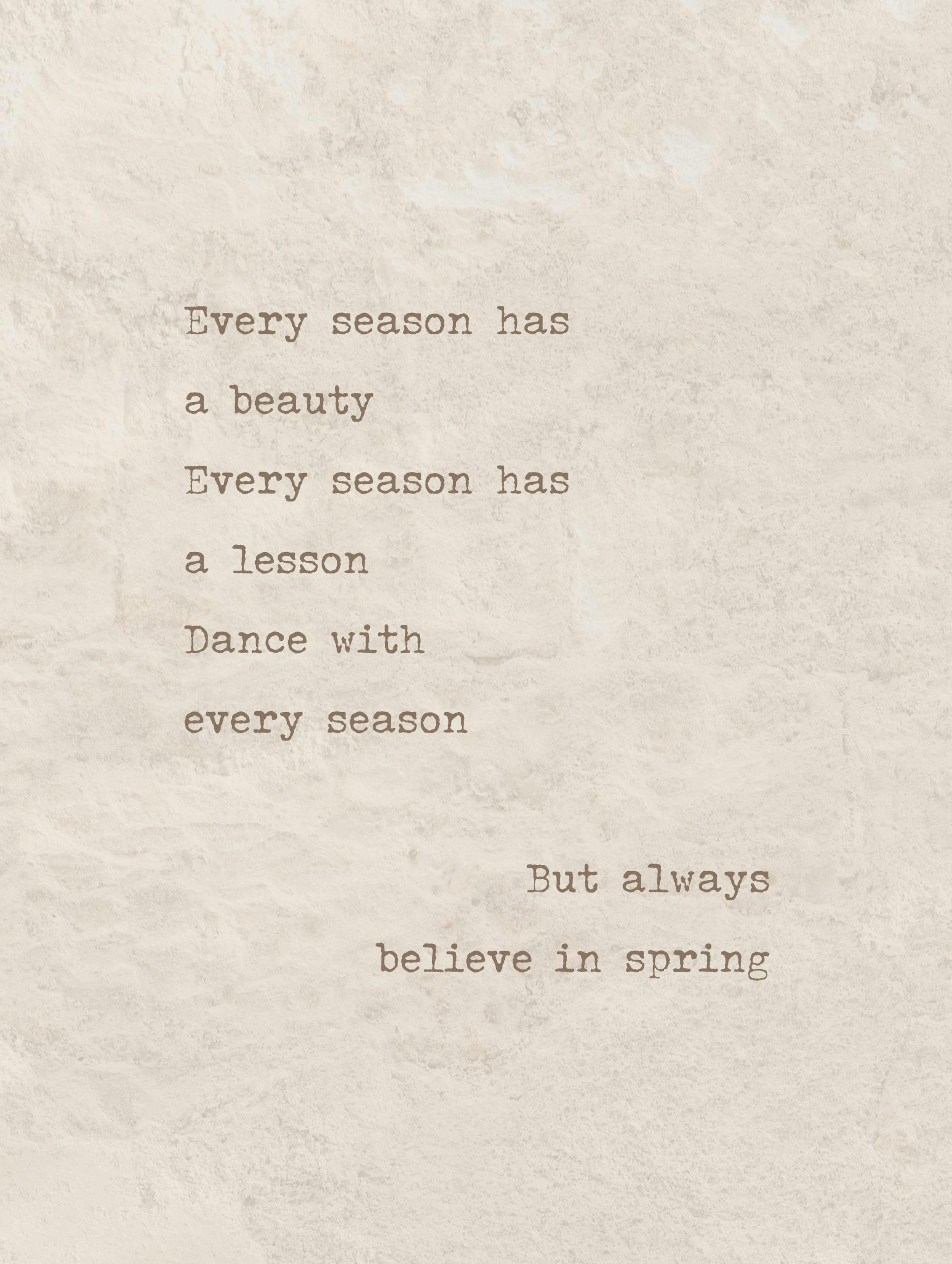 Seasonal Poem Poster 0