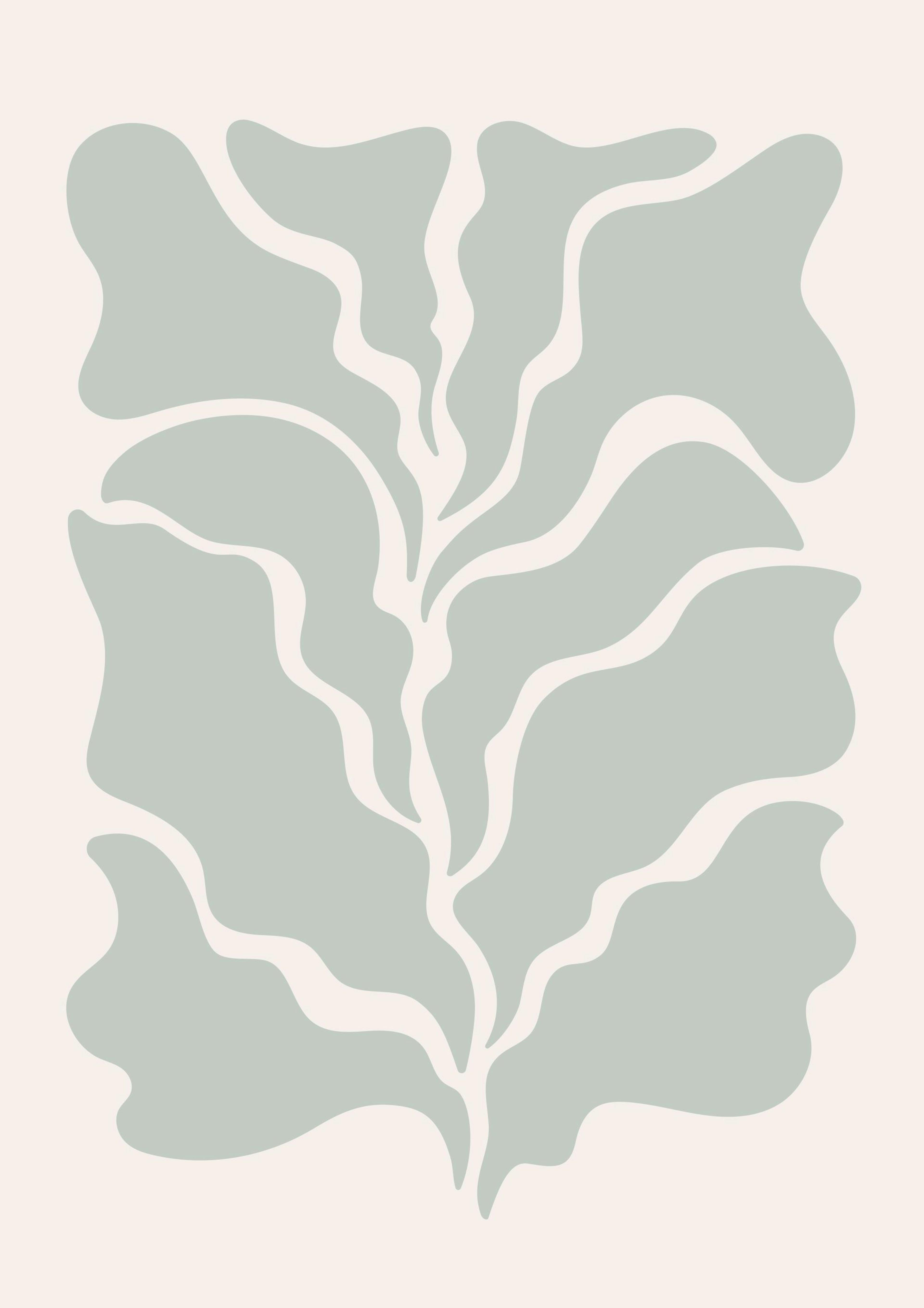 Graphic Green Leaf Plakát 0