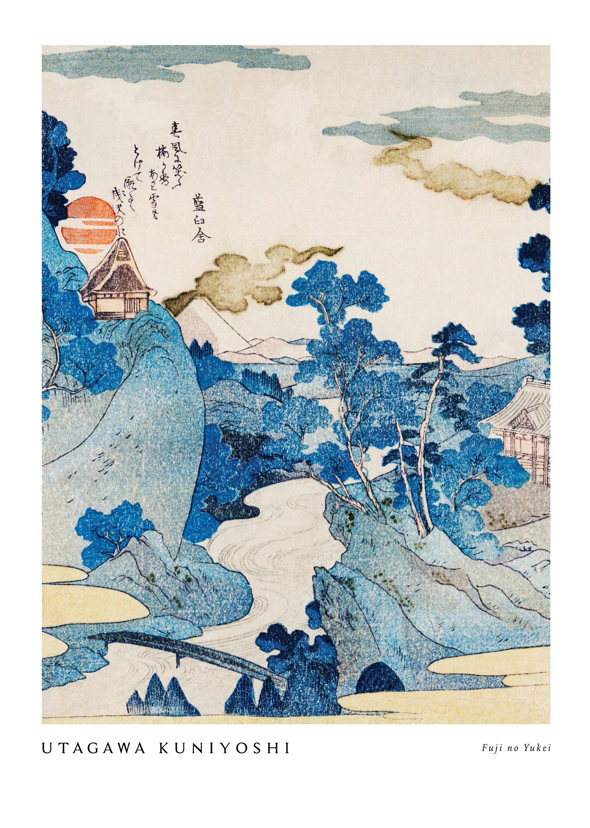 Utagawa Kuniyoshi - Fuji no Yukei Poster (50x70 cm) - Schilderijen van beroemde schilders