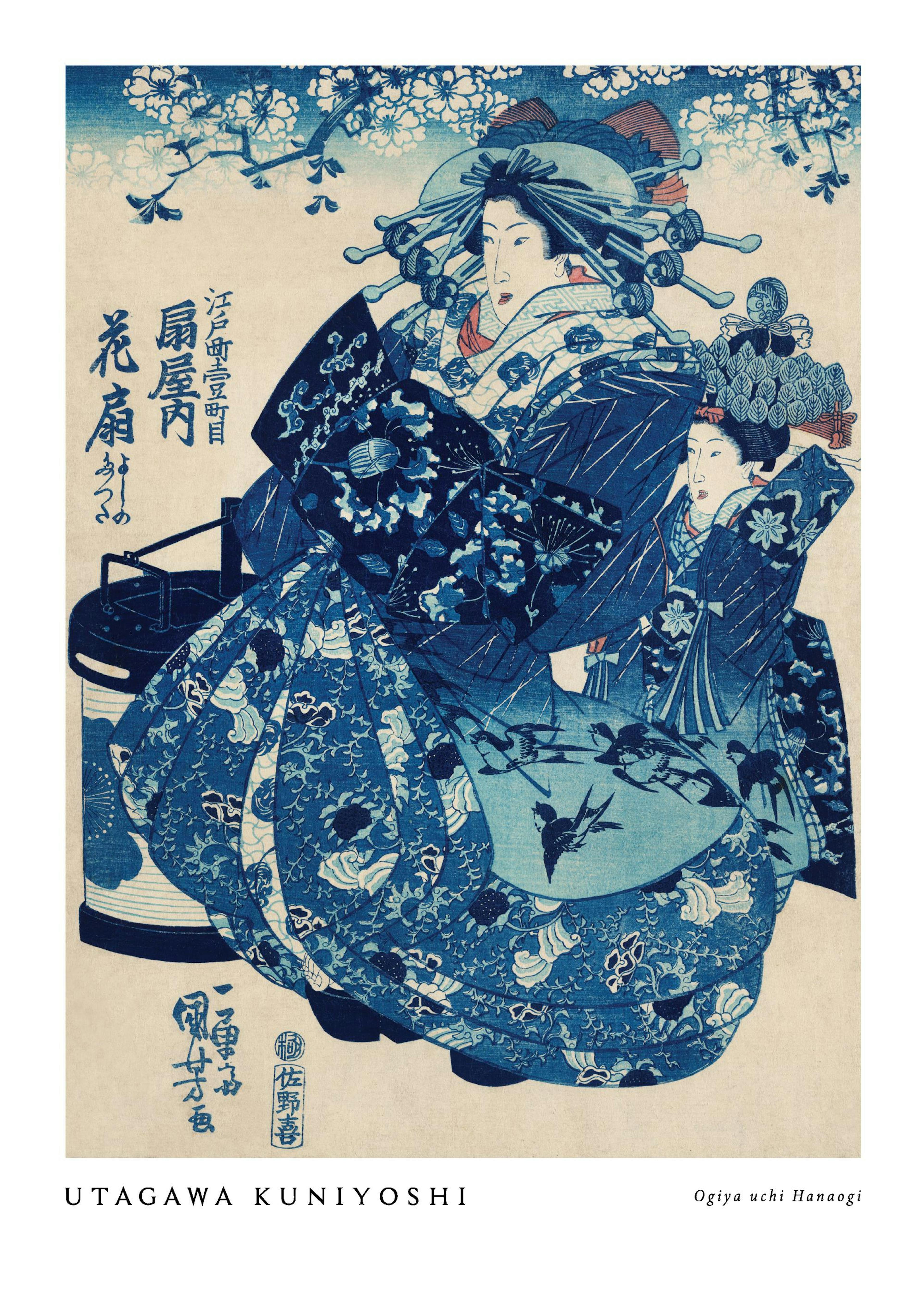 Utagawa Kuniyoshi - Ogiya uchi Hanaogi Print