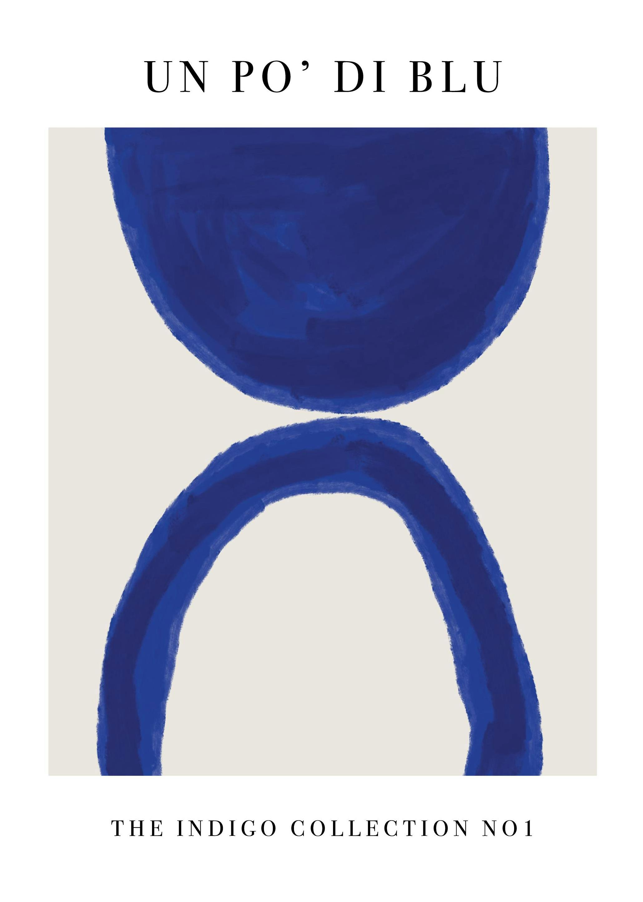 Un Po' Di Blu No1 Affiche (50x70 cm) - Affiches d'art abstrait