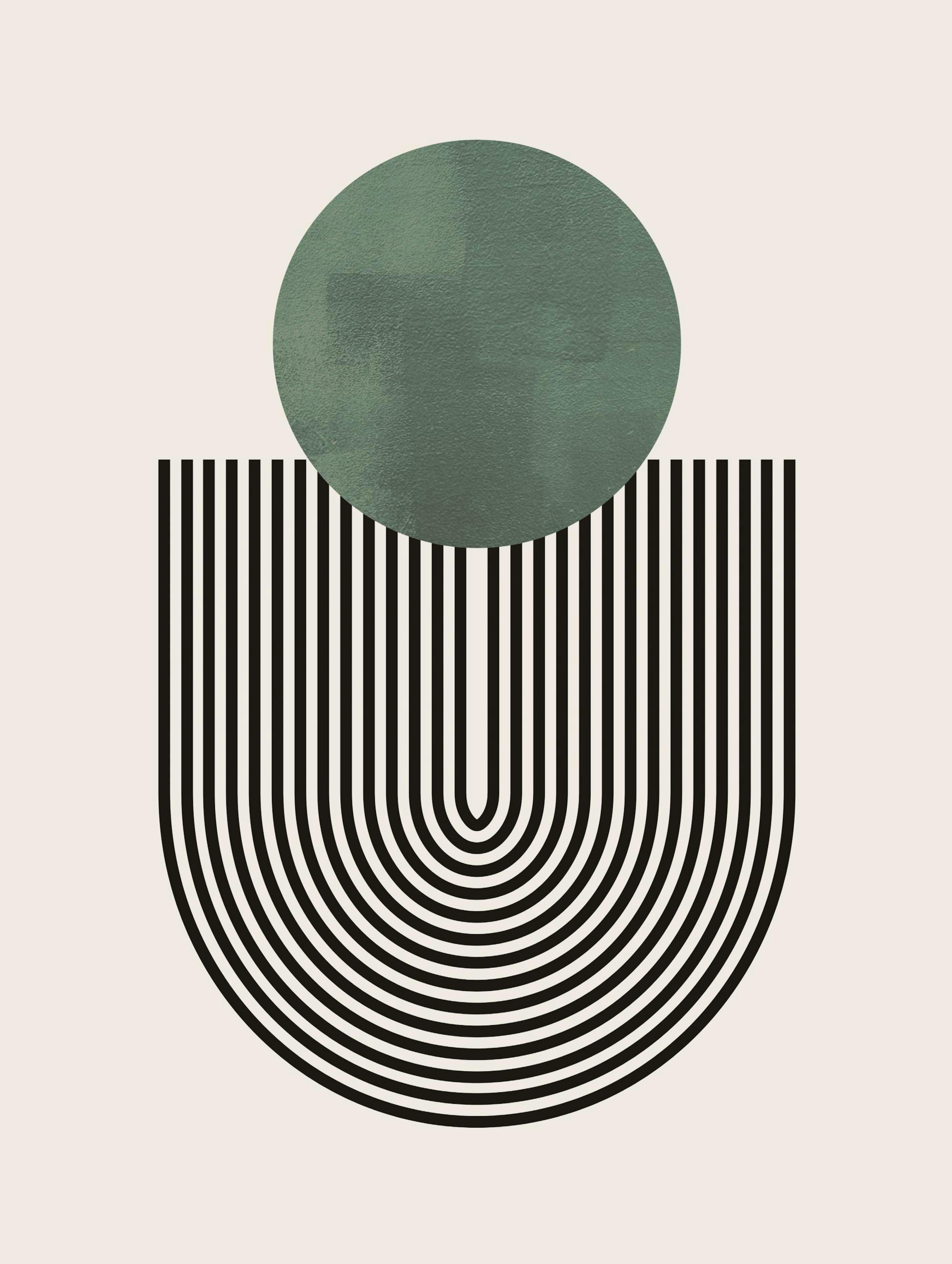 Mid Century Green No1 Poster 0