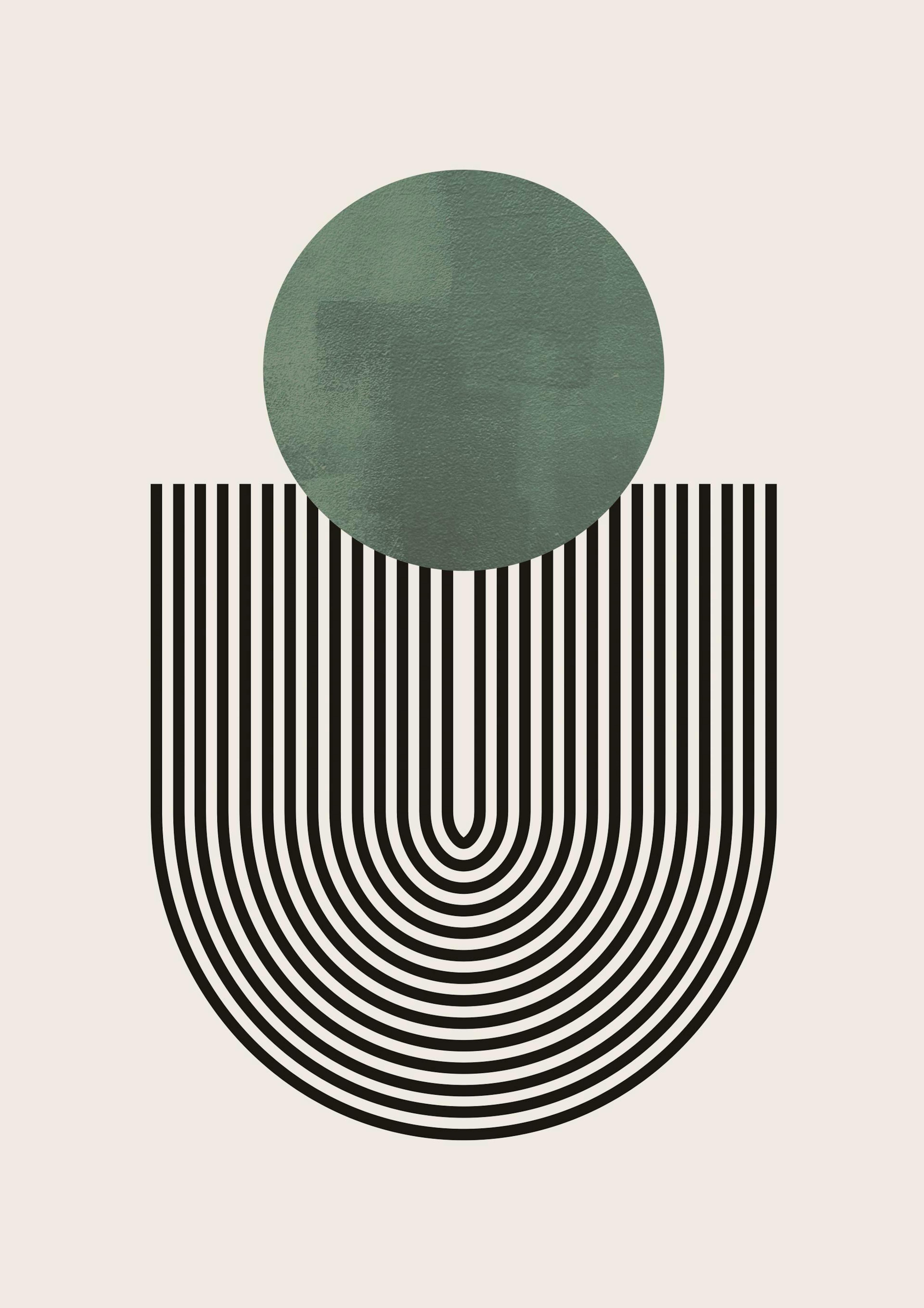 Mid Century Green No1 Affiche 0