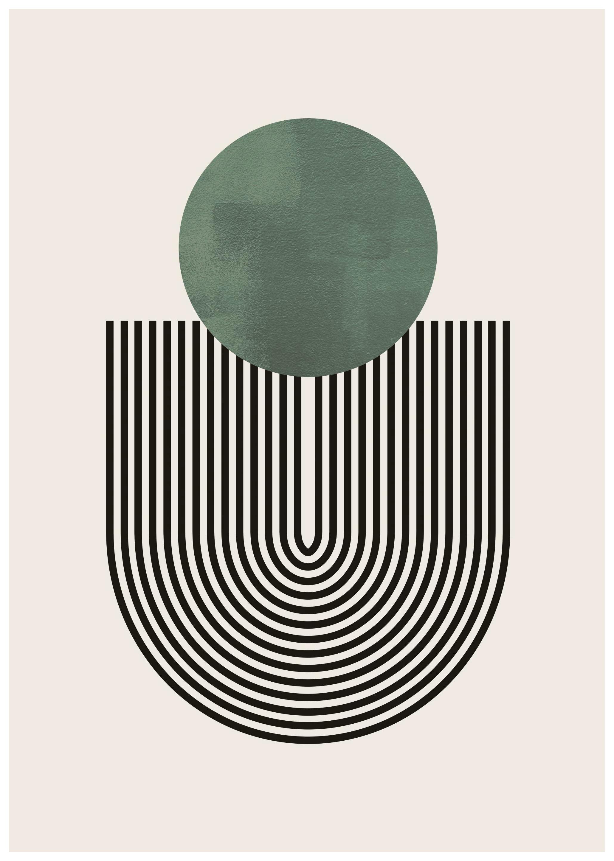 Prints - Mid Century Green No1 Print (50x70 cm) - Graphic art prints