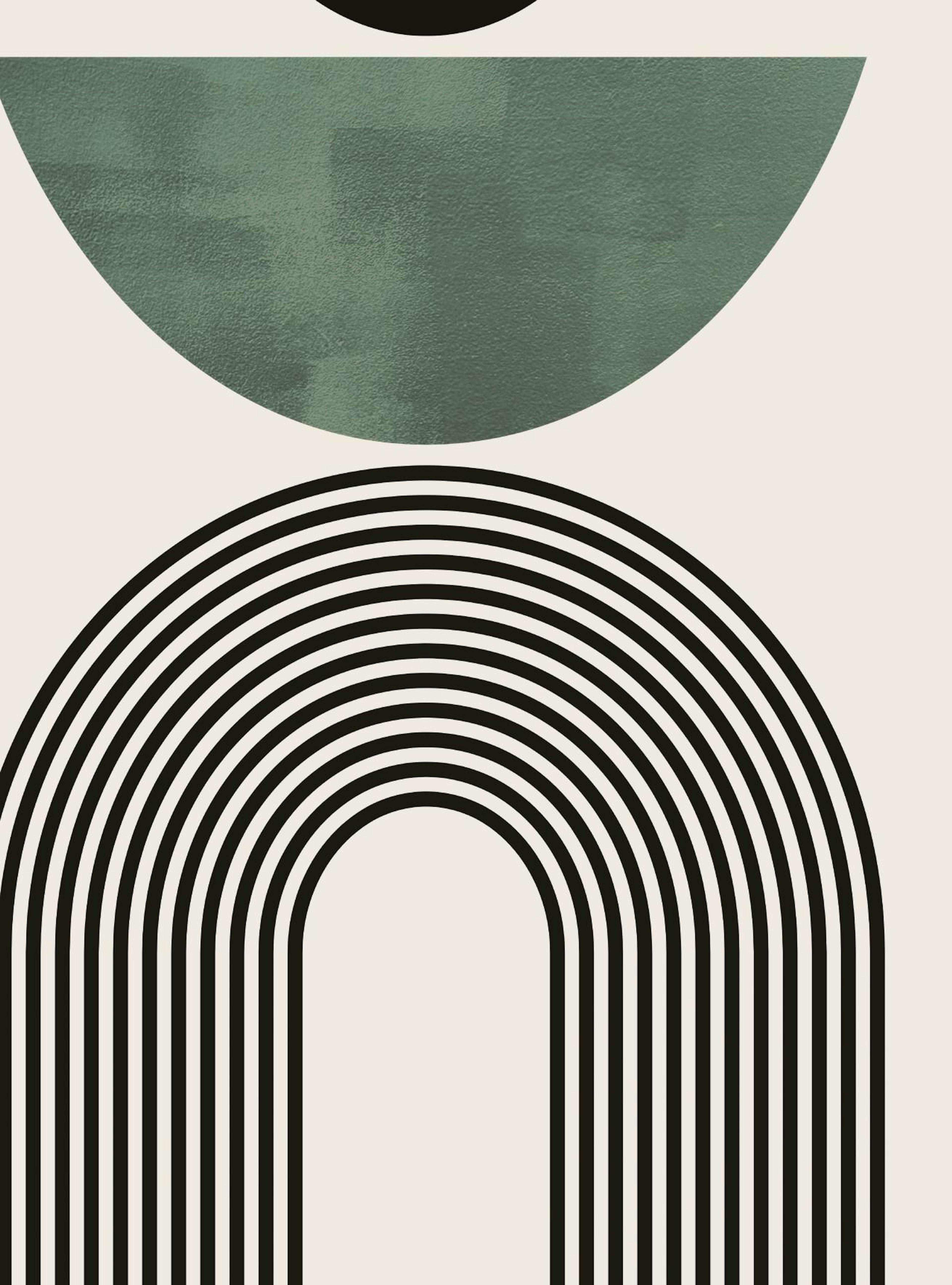 Mid Century Green No2 Print