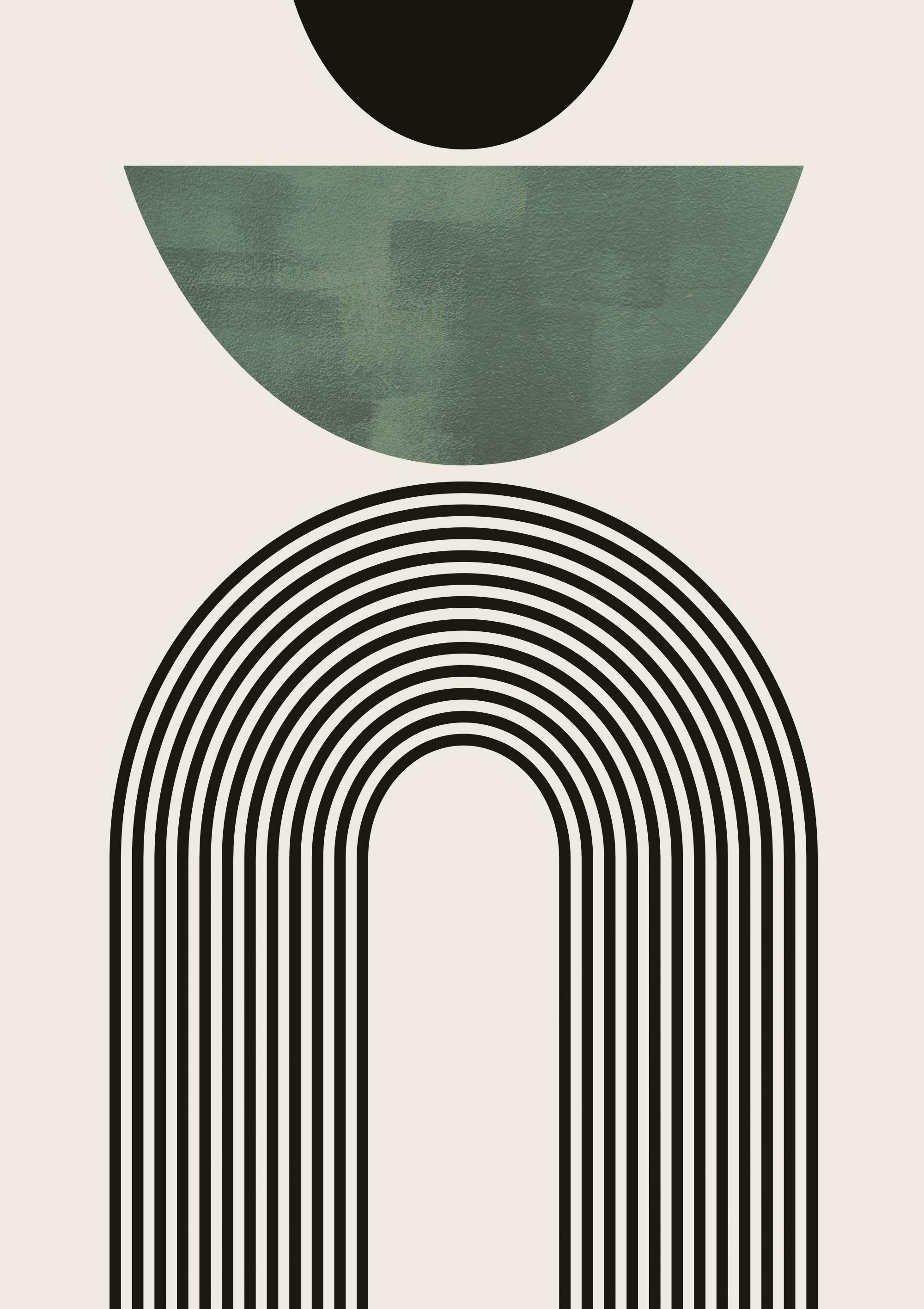 Mid Century Green No2 Print 0