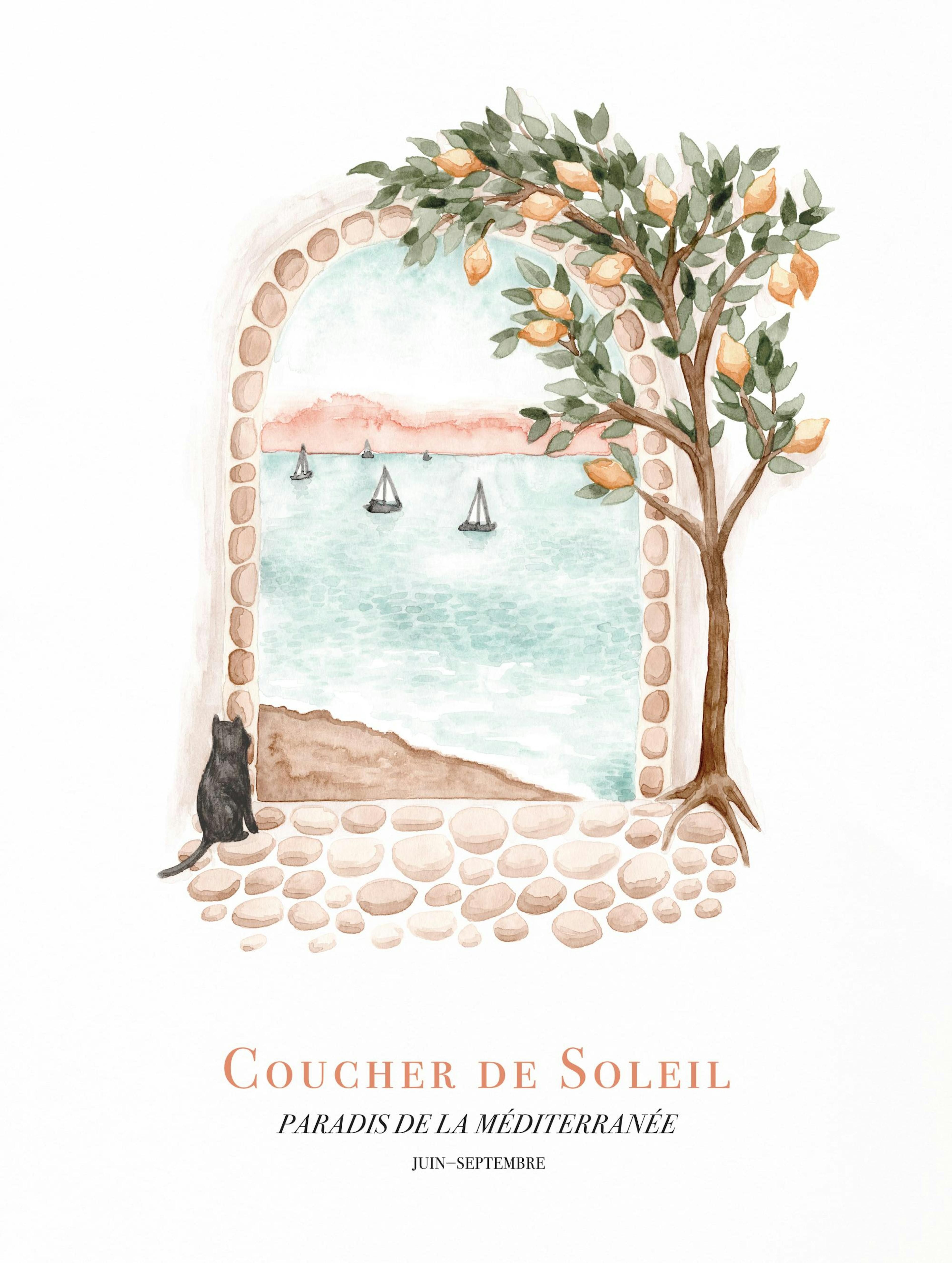 Watercolor Sunset Print