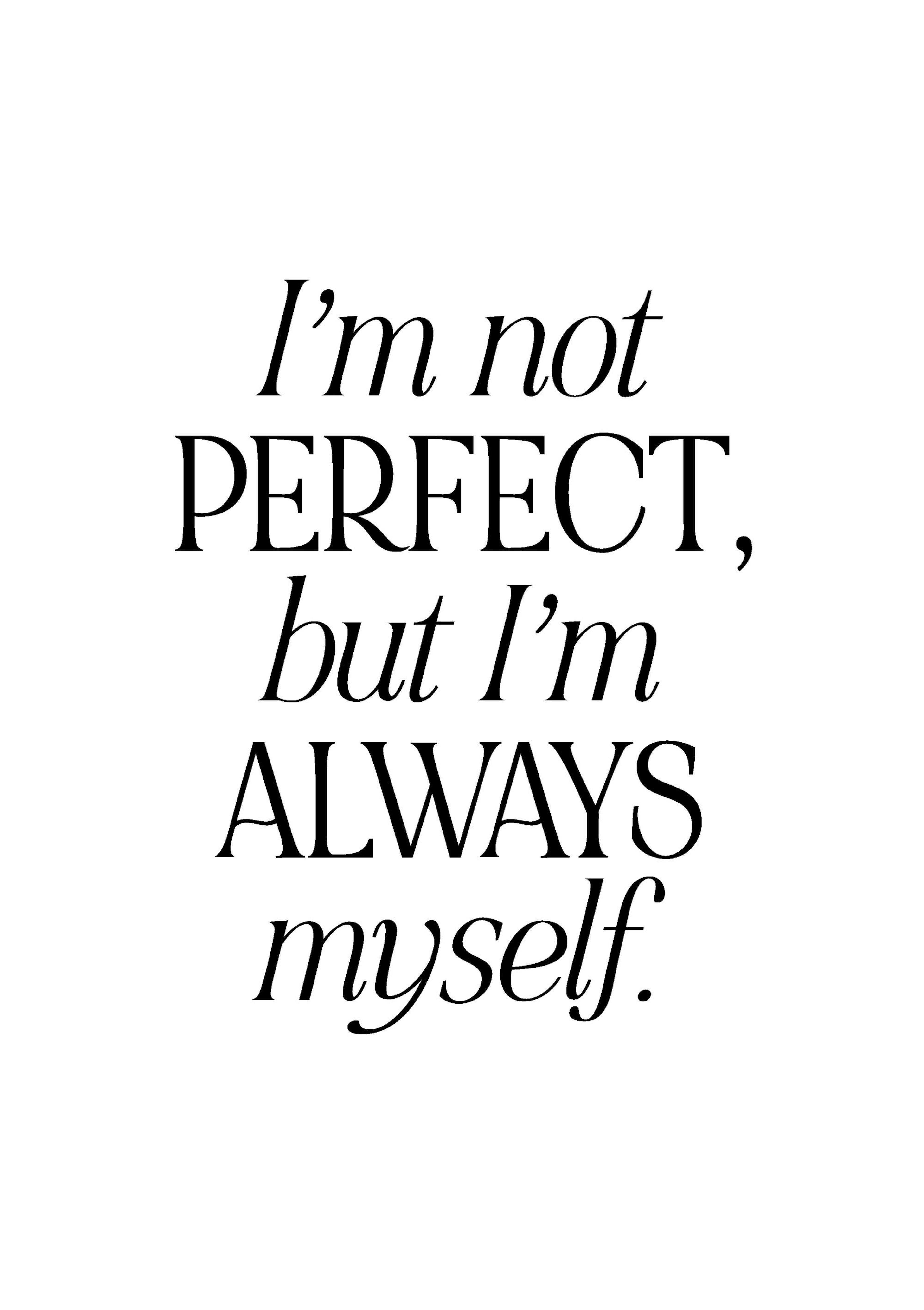 I'm Not Perfect Plagát