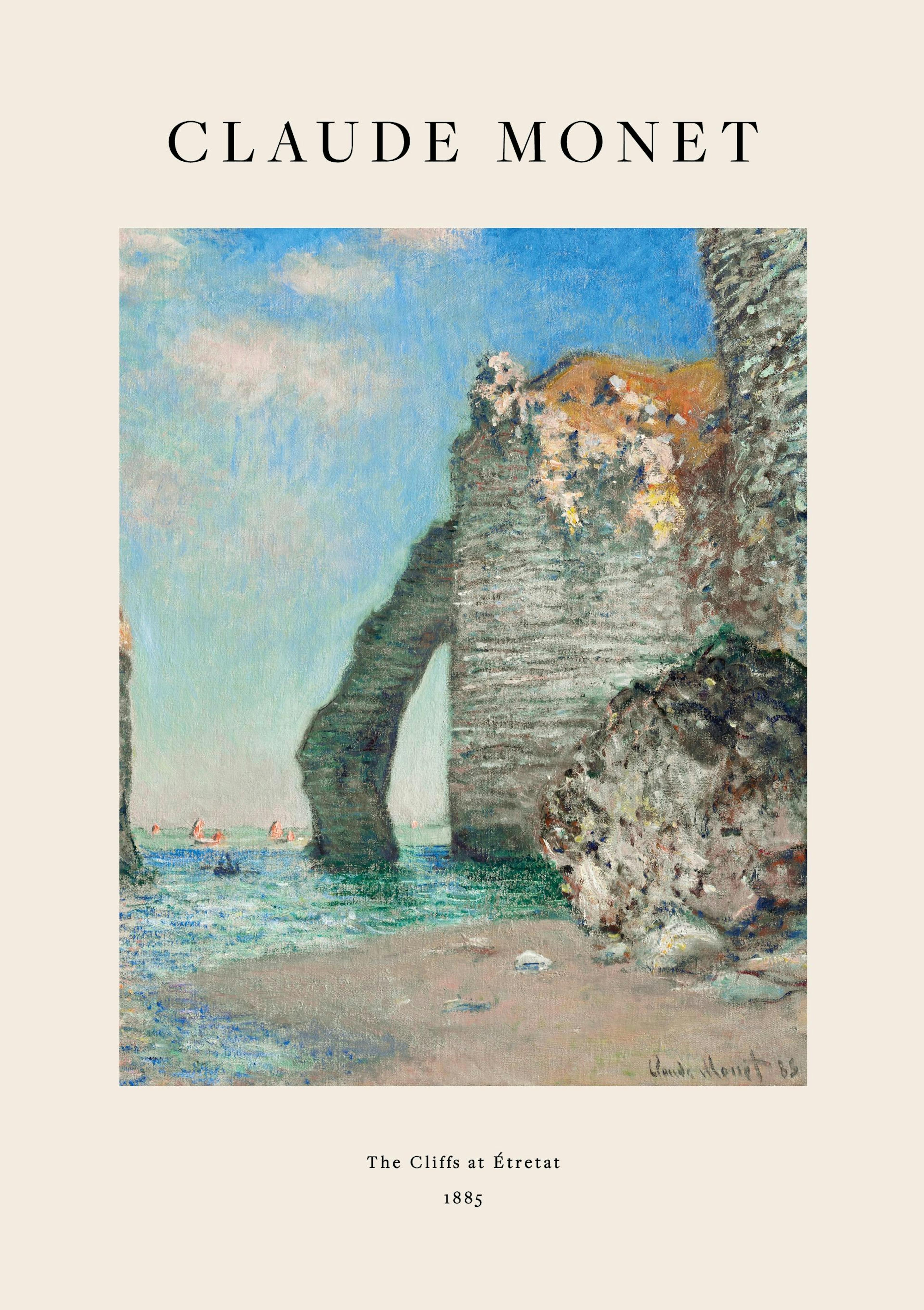 Monet - The Cliffs at Étretat Poster