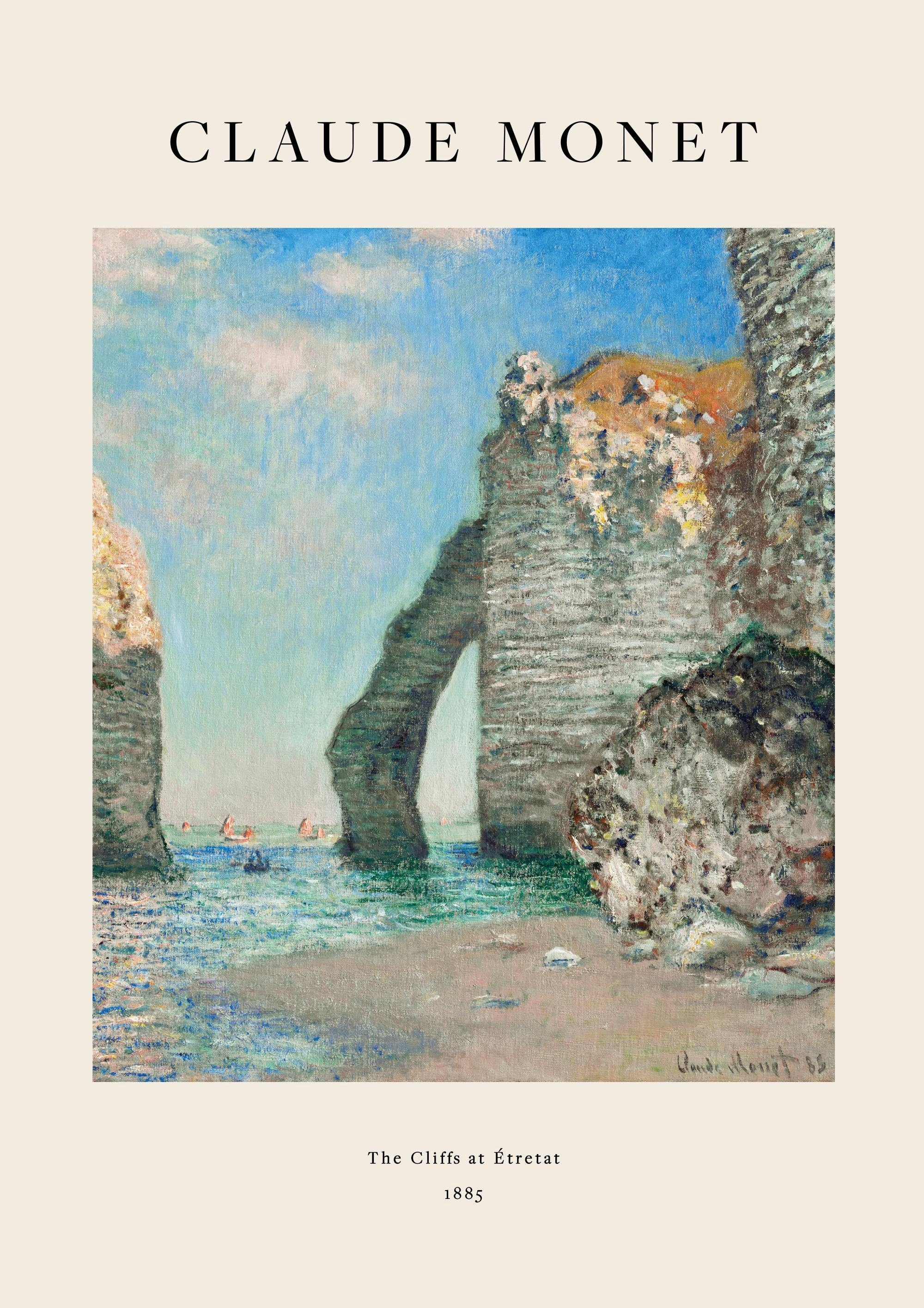 Monet - The Cliffs at Étretat Affiche 0