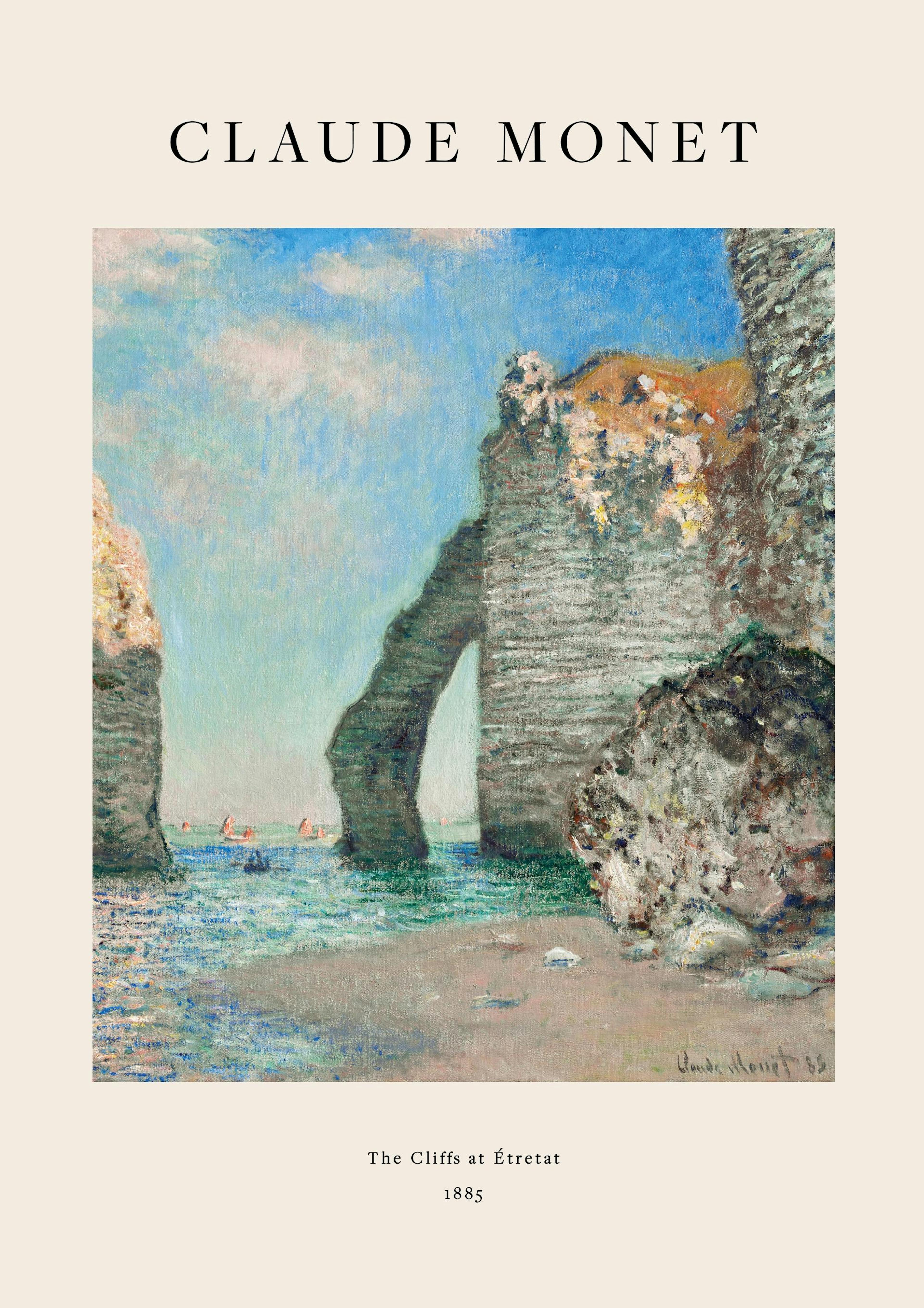 Monet - The Cliffs at Étretat Affiche 0