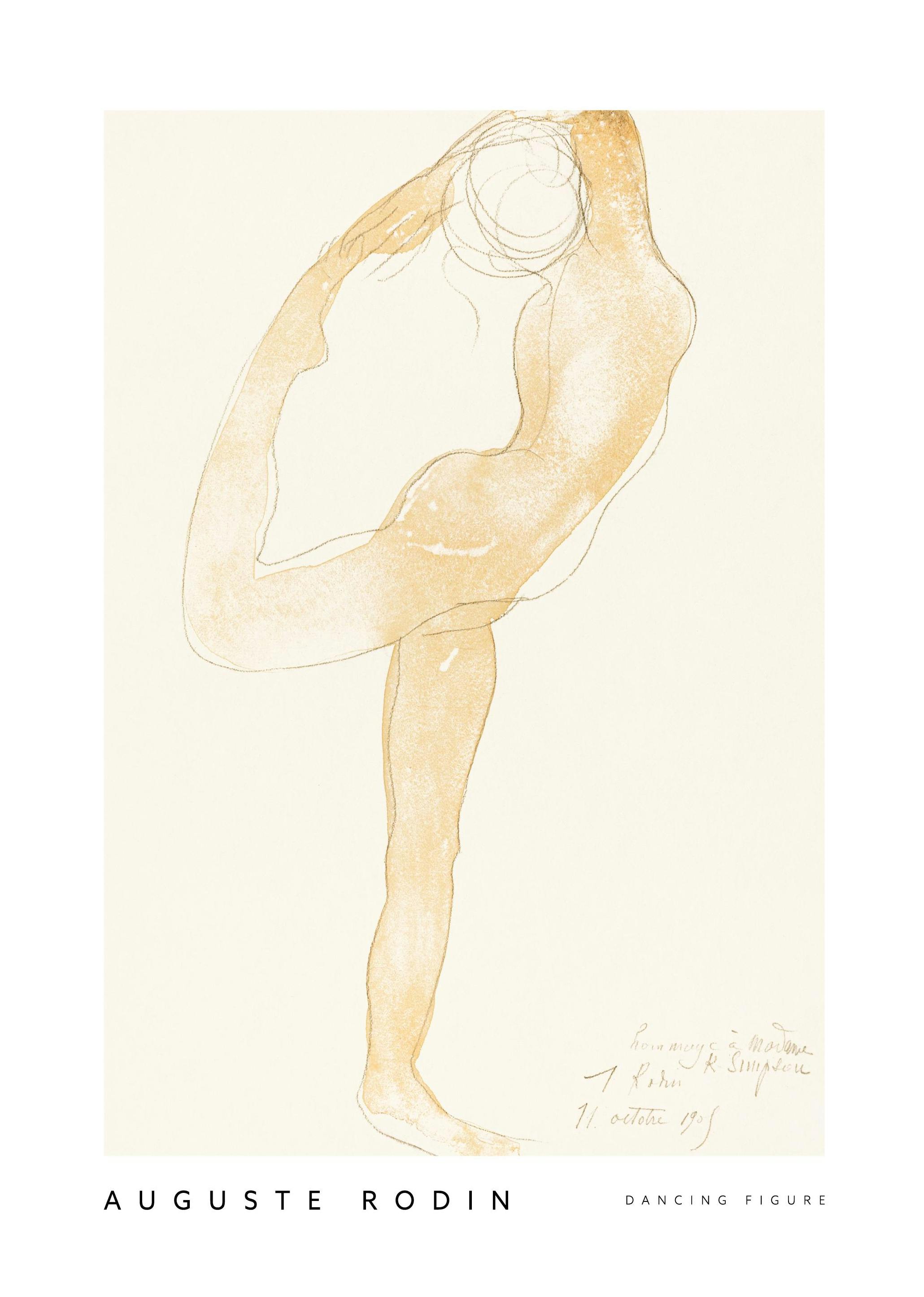 Auguste Rodin - Dancing Figure Print (50x70 cm)