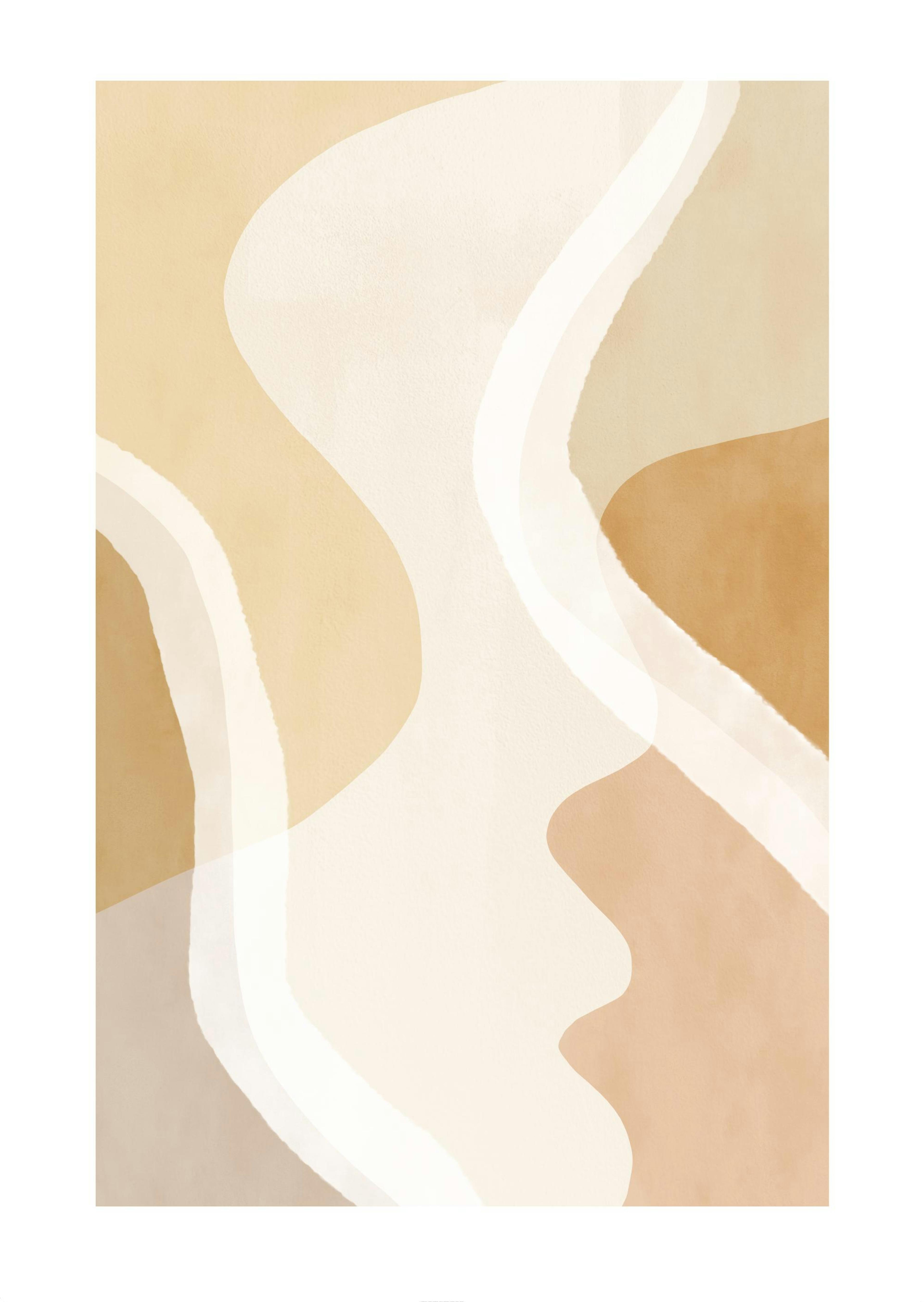 Abstract Yellow Shapes No1 Print 0