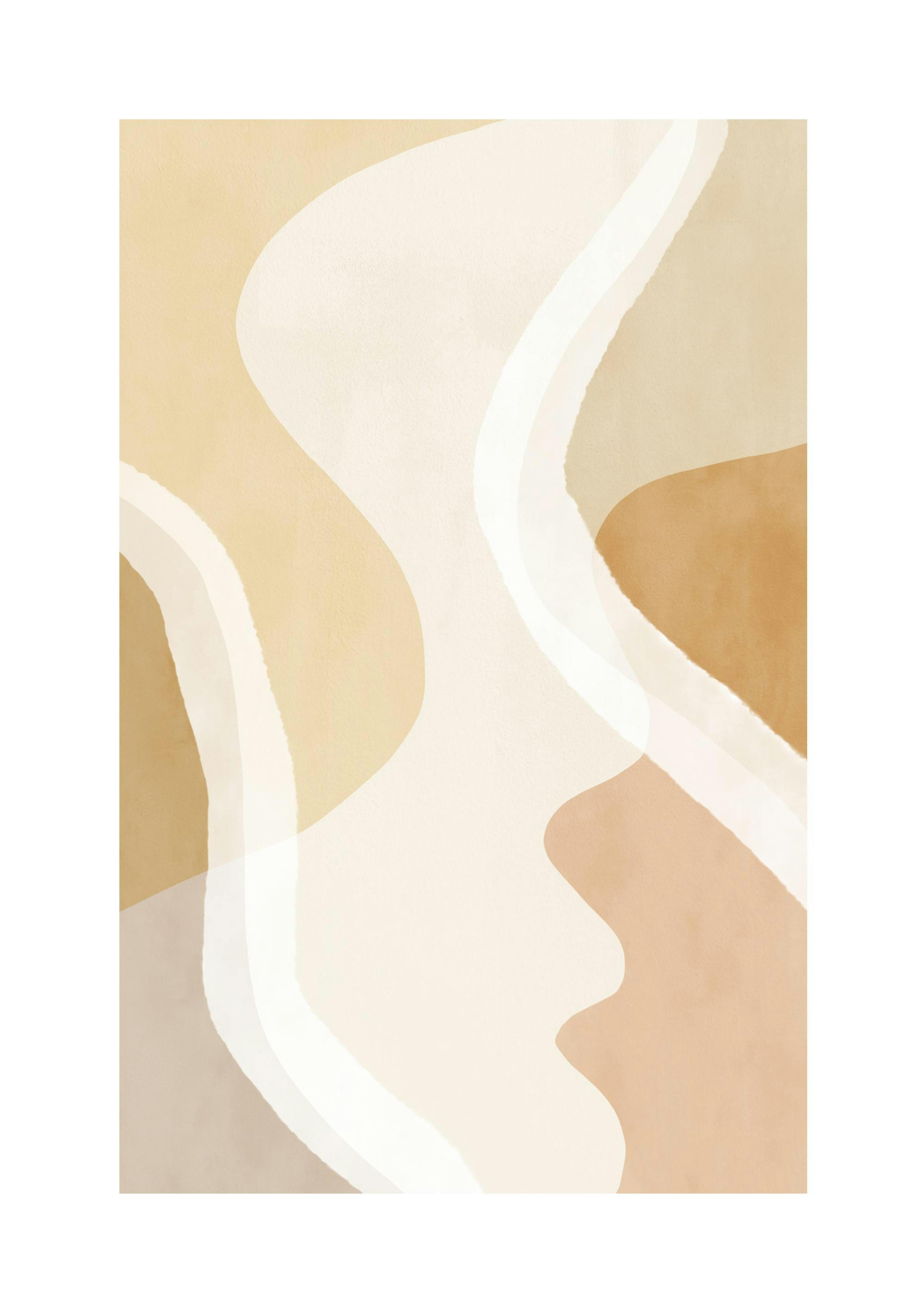 Abstract Yellow Shapes No1 Poster