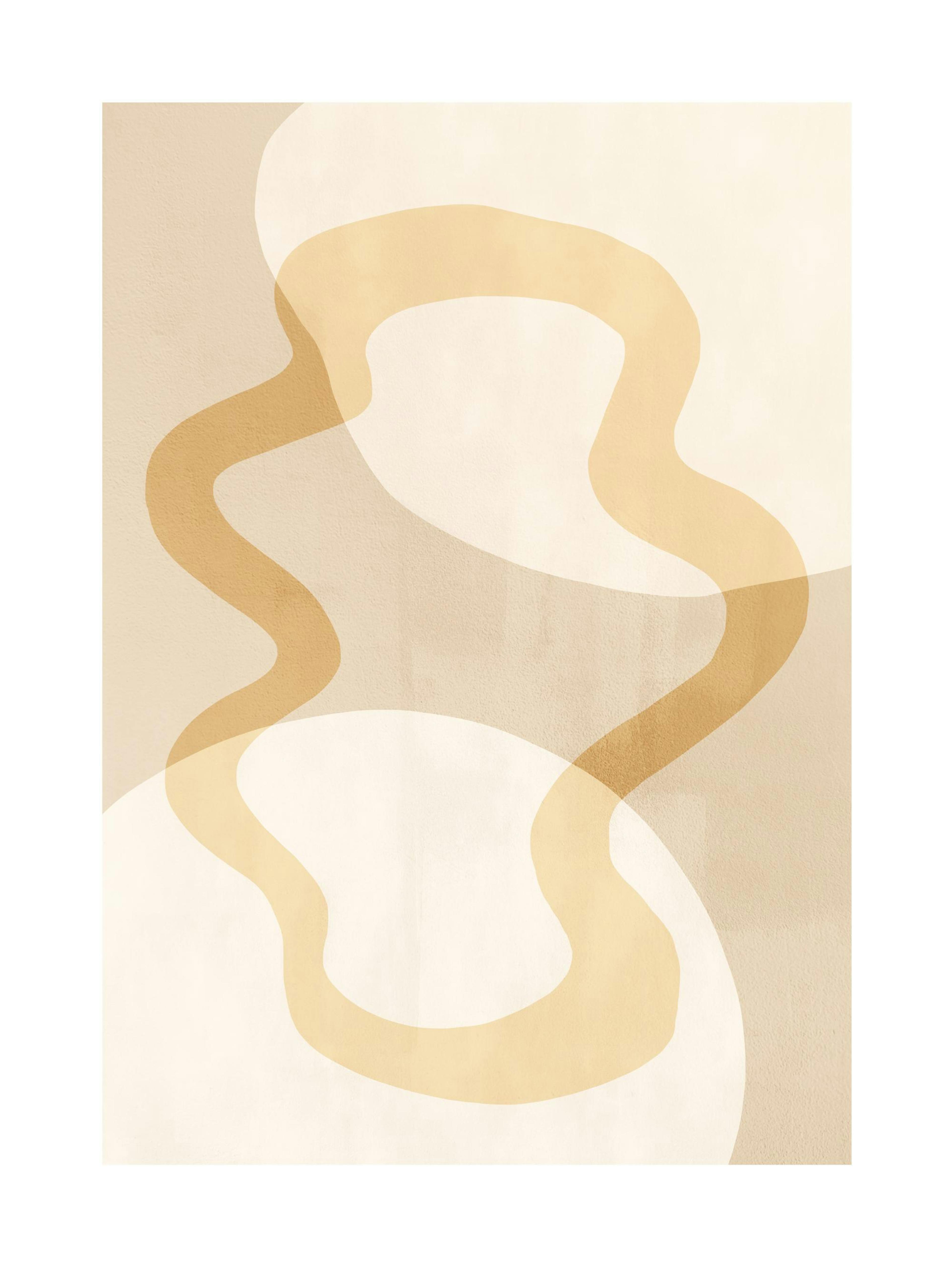 Abstract Yellow Shapes No2 Print 0