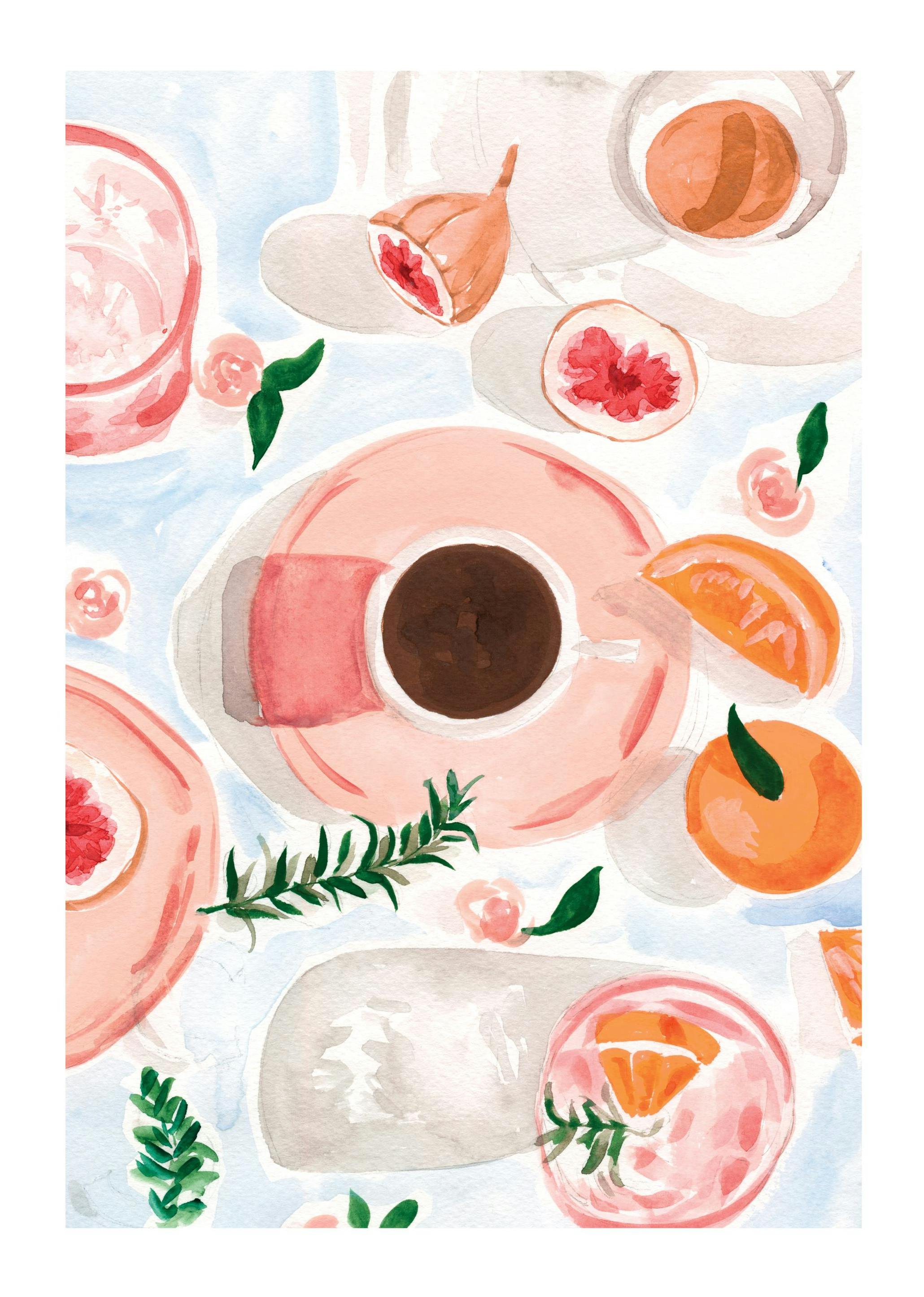 Sabina Fenn - Still Life with Coffee Affiche (50x70 cm) - Sabina Fenn