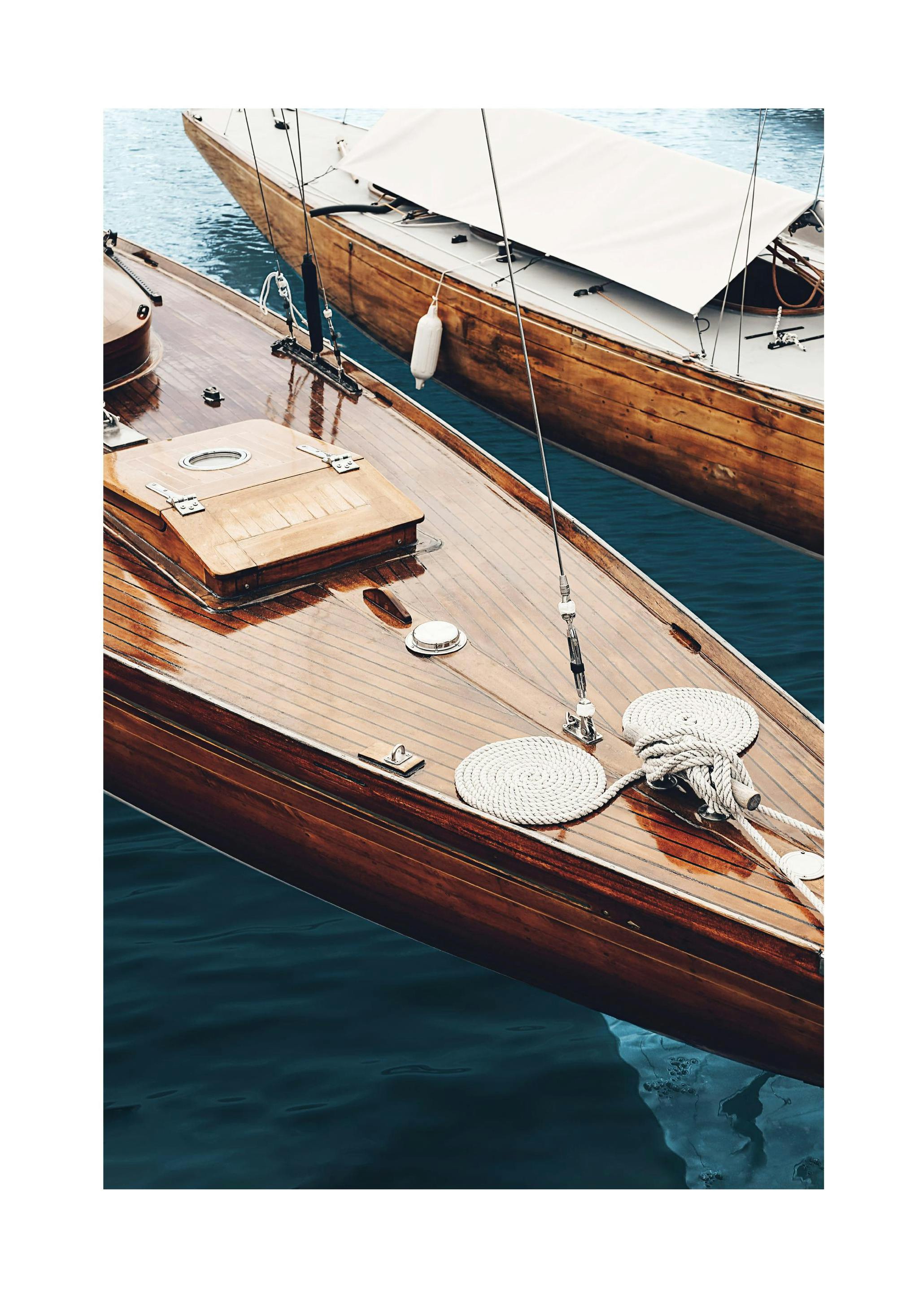 Classic Wooden Boats Poster (50x70 cm) - Fotokunst