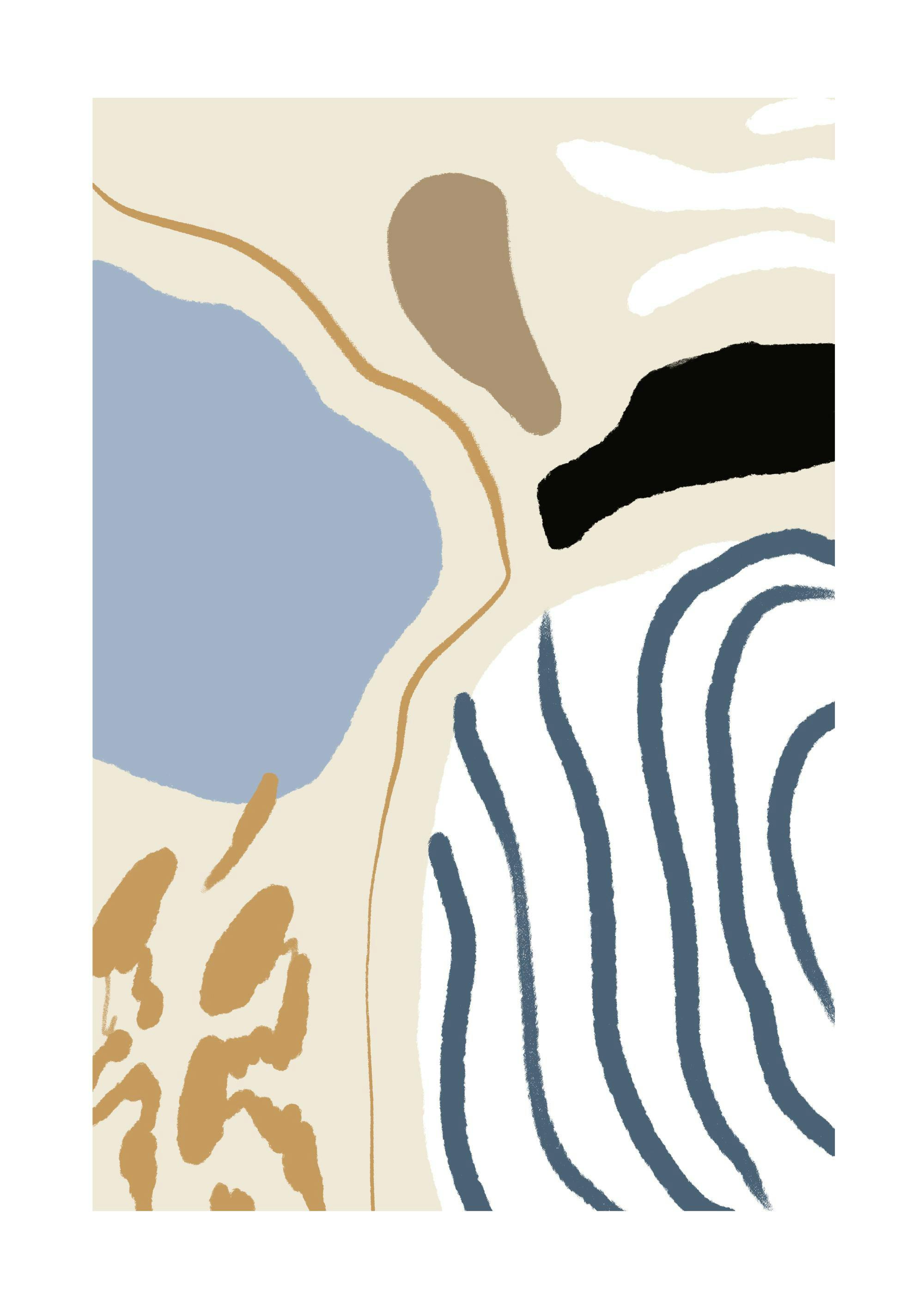 Abstract Blue Stripes No2 Poster 0