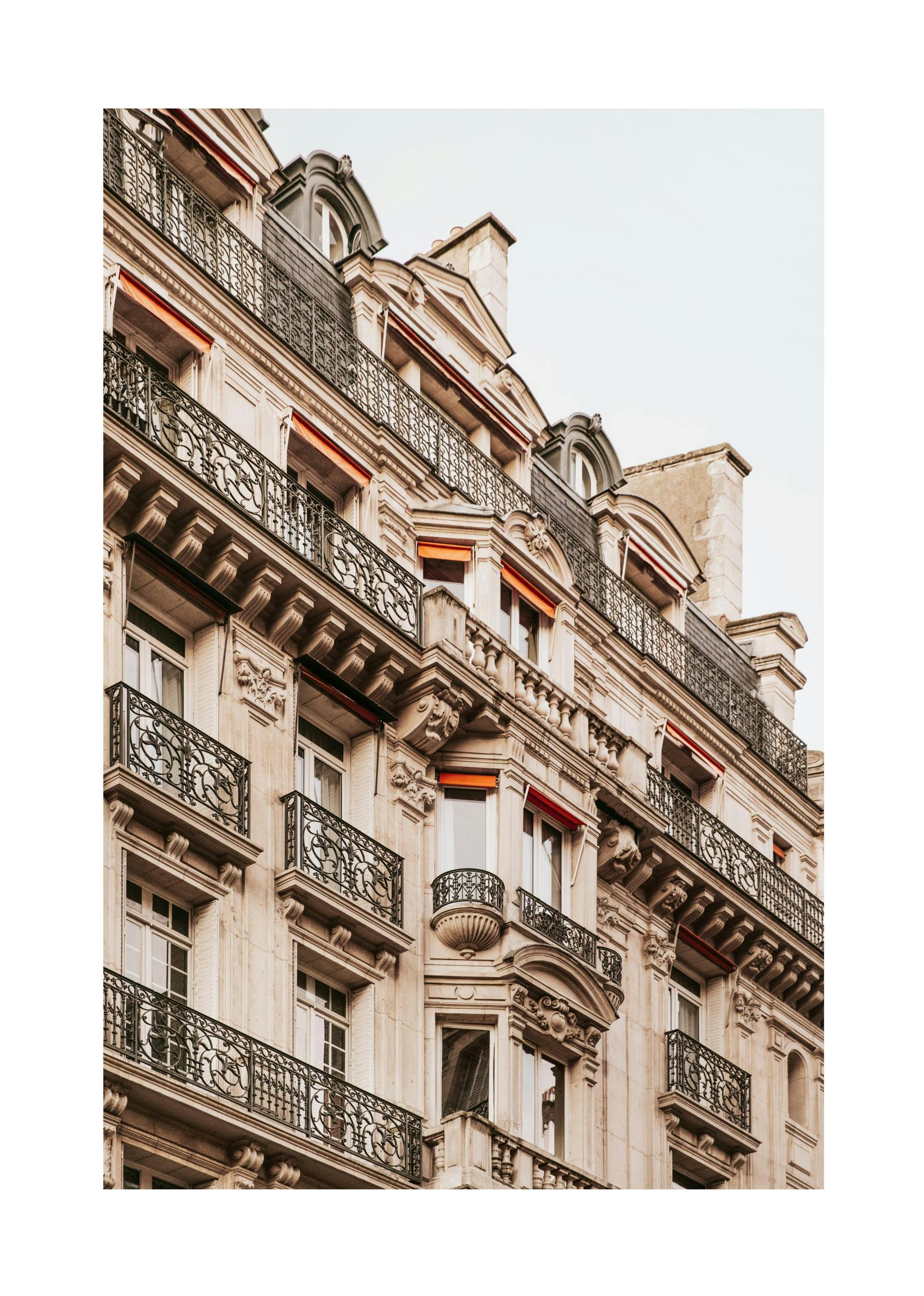 Facade With Balconies Print (30x40 cm)