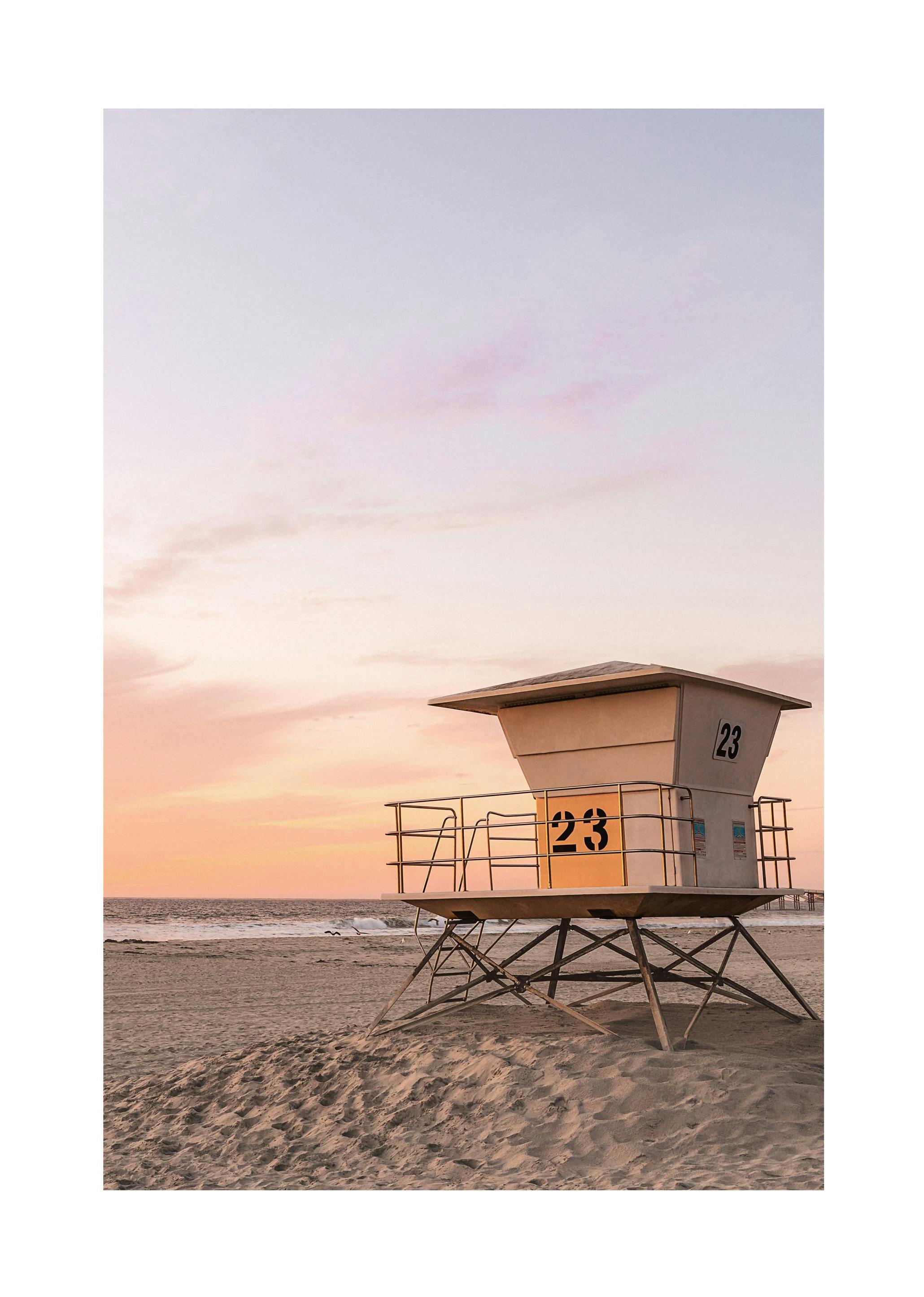 Prints - Miami Beach Dusk Print (50x70 cm) - Beach prints