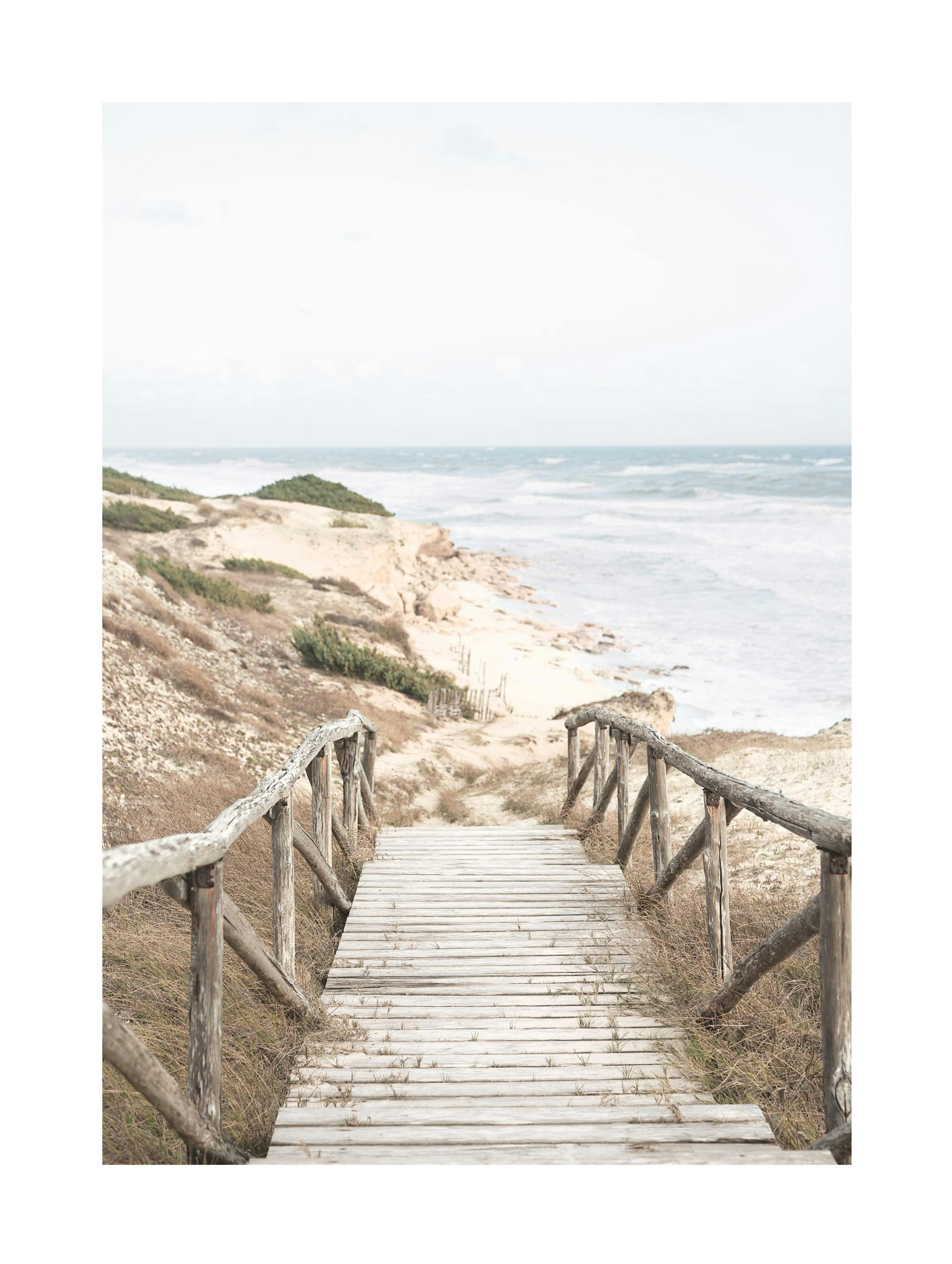 Hamptons Beach Boardwalk Print