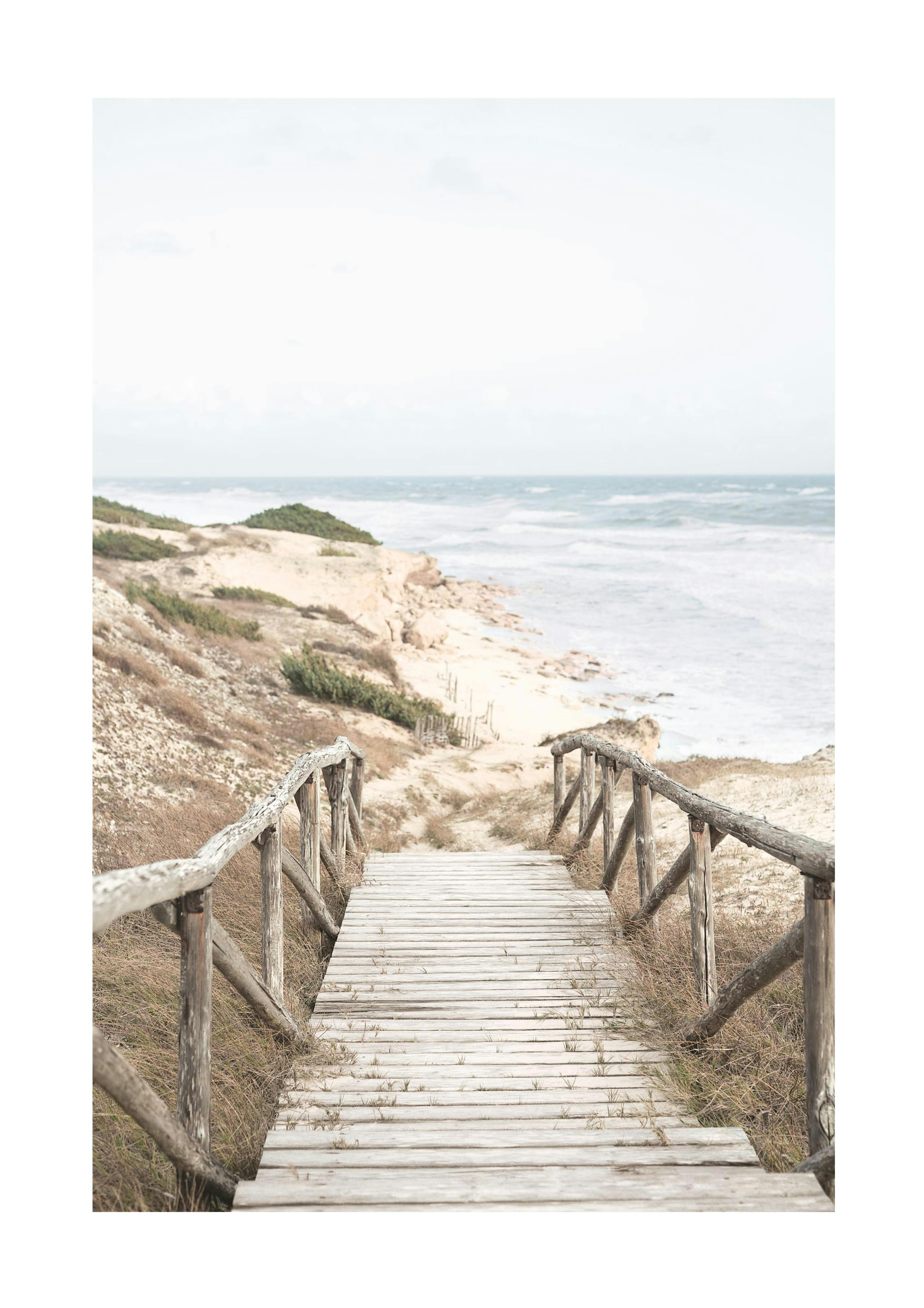 Hamptons Beach Boardwalk Print 0