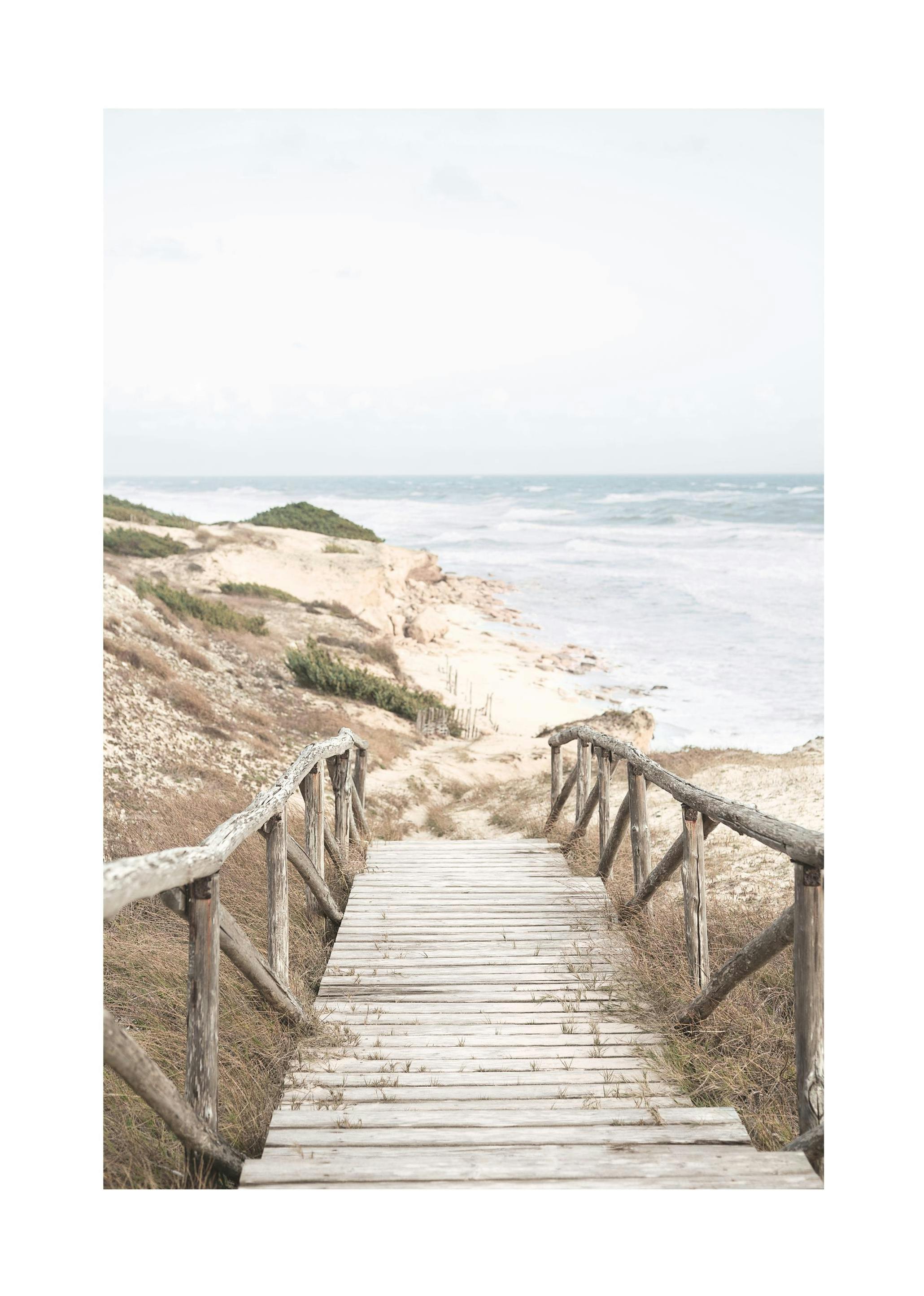 Prints - Hamptons Beach Boardwalk Print (30x40 cm) - Beach prints