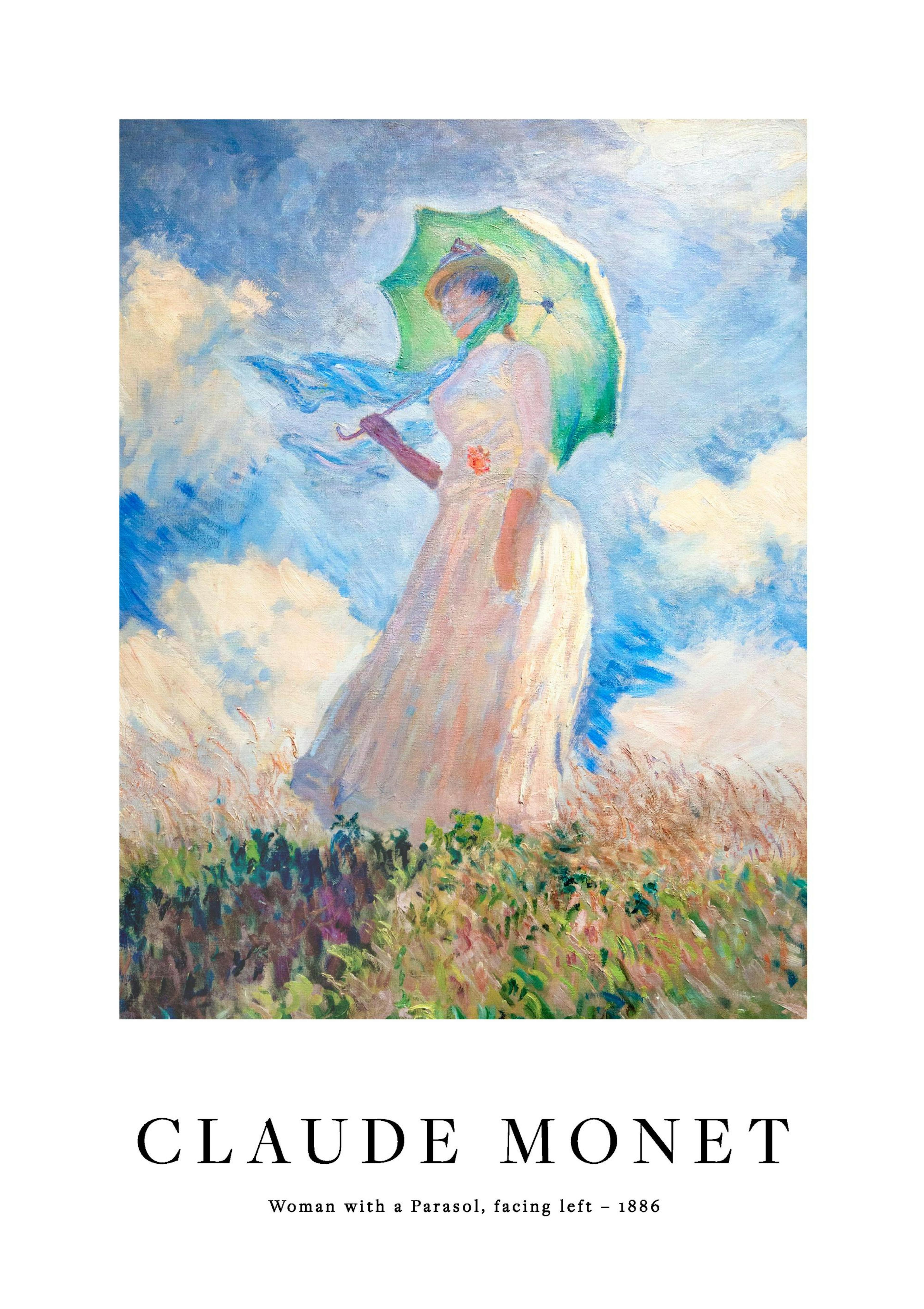 Monet - Woman with a Parasol, facing left Print