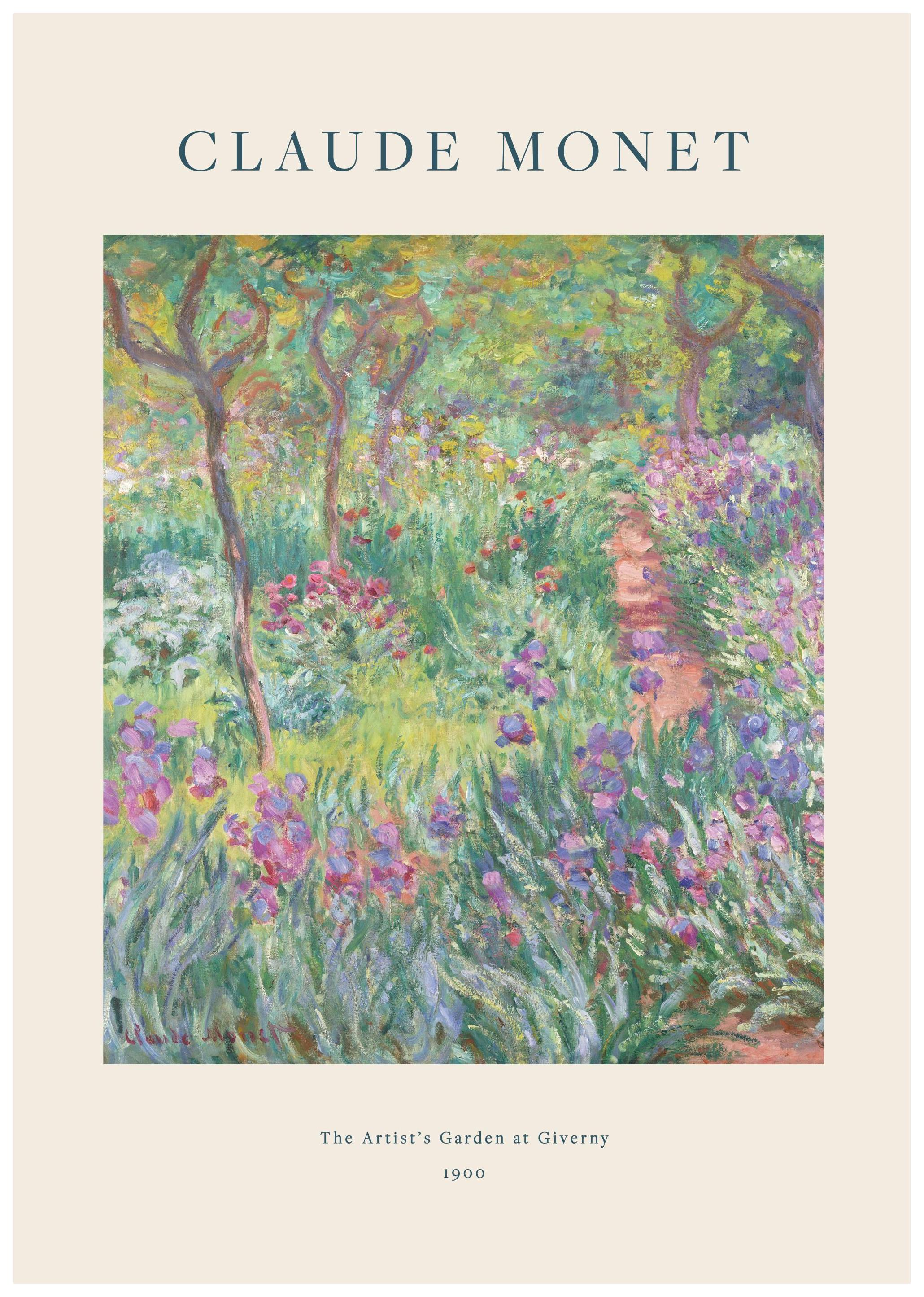 Prints - Monet - The Artist's Garden at Giverny Print (21x30 cm) - Monet Prints