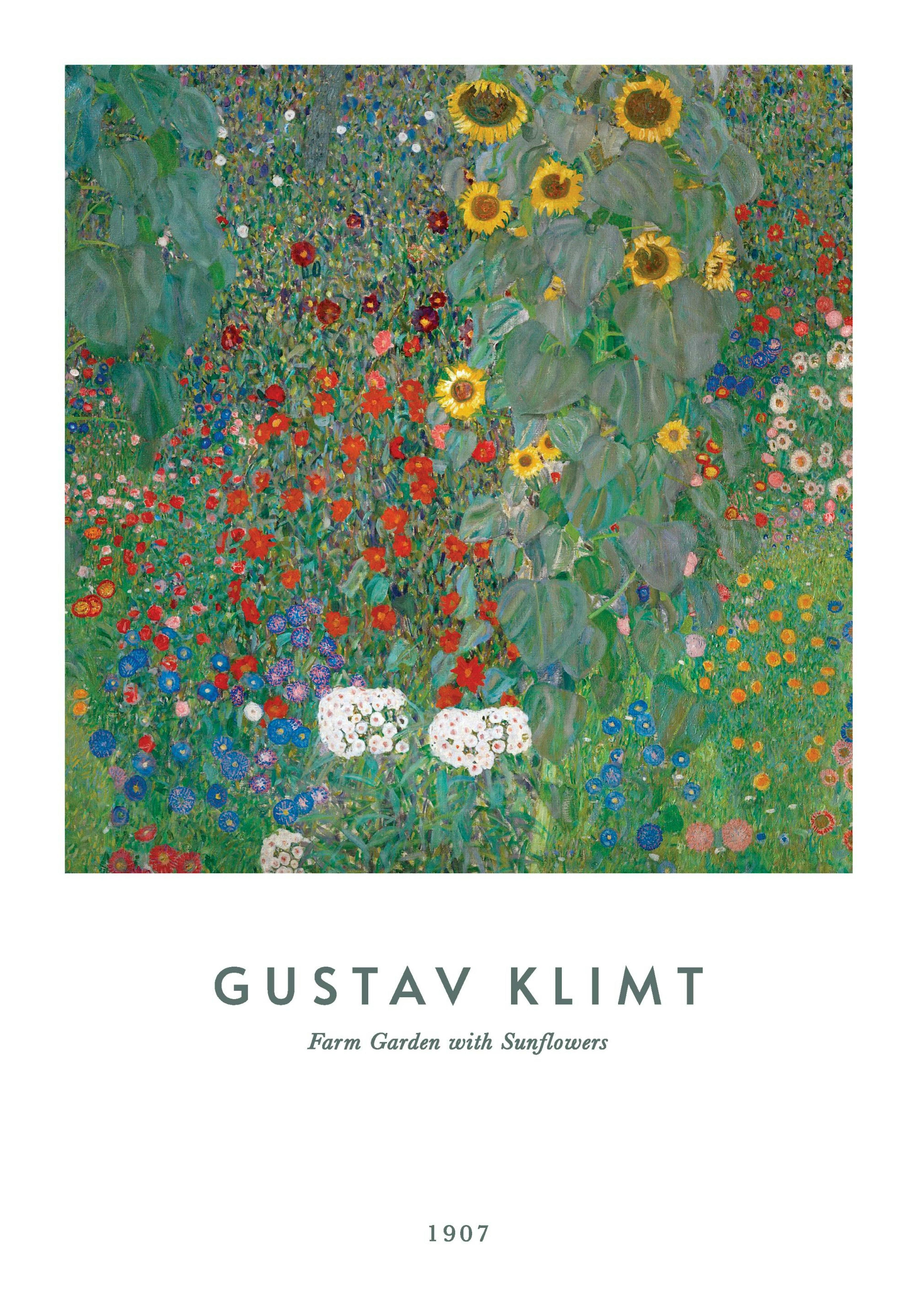 Gustav Klimt - Farm Garden with Sunflowers 포스터