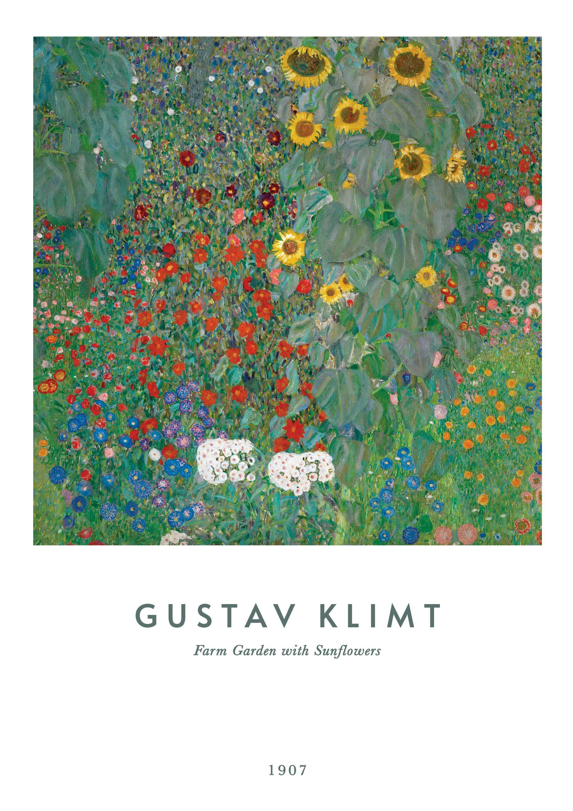 Gustav Klimt - Farm Garden with Sunflowers Poster 0