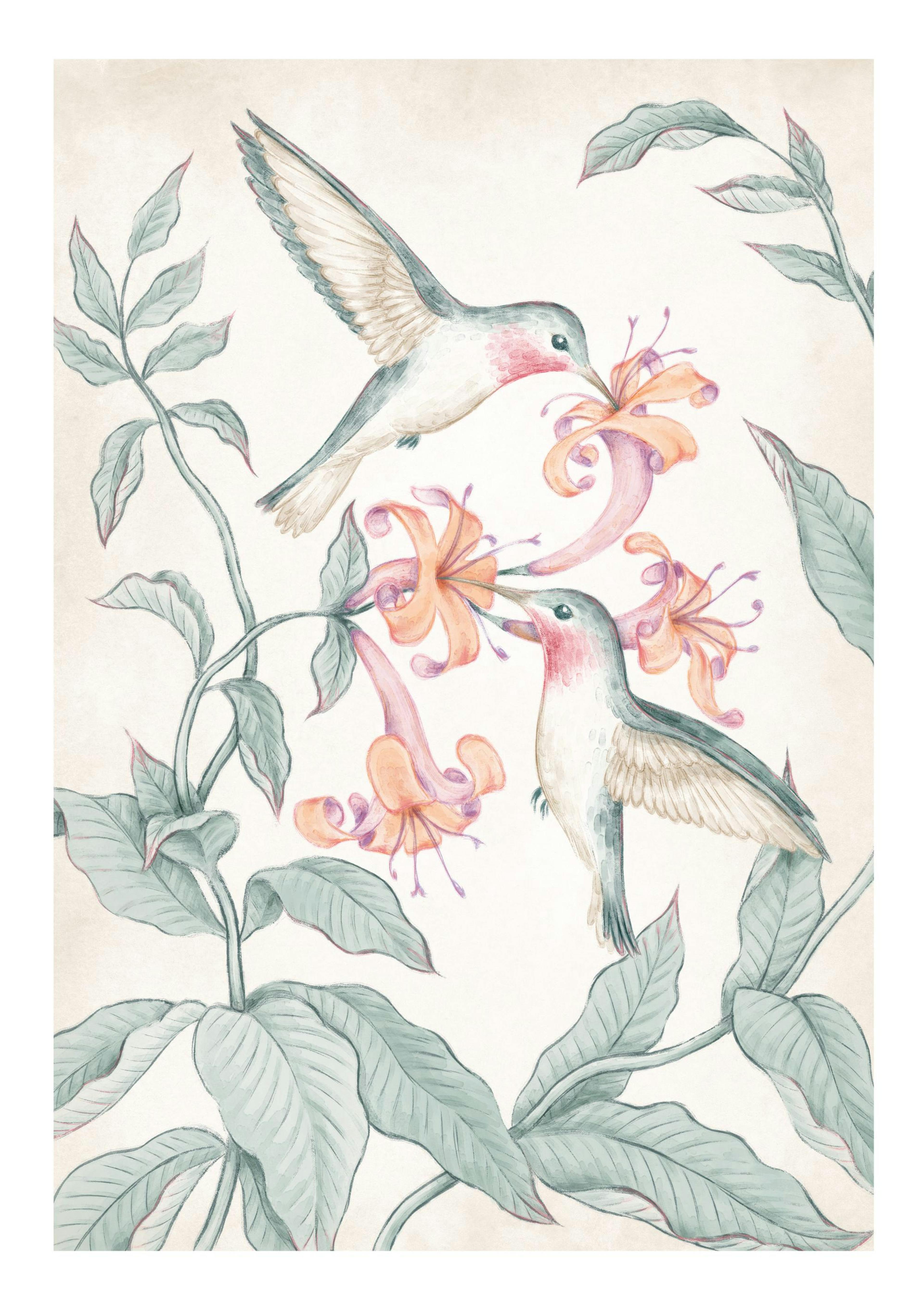 Hummingbirds Painting Print 0