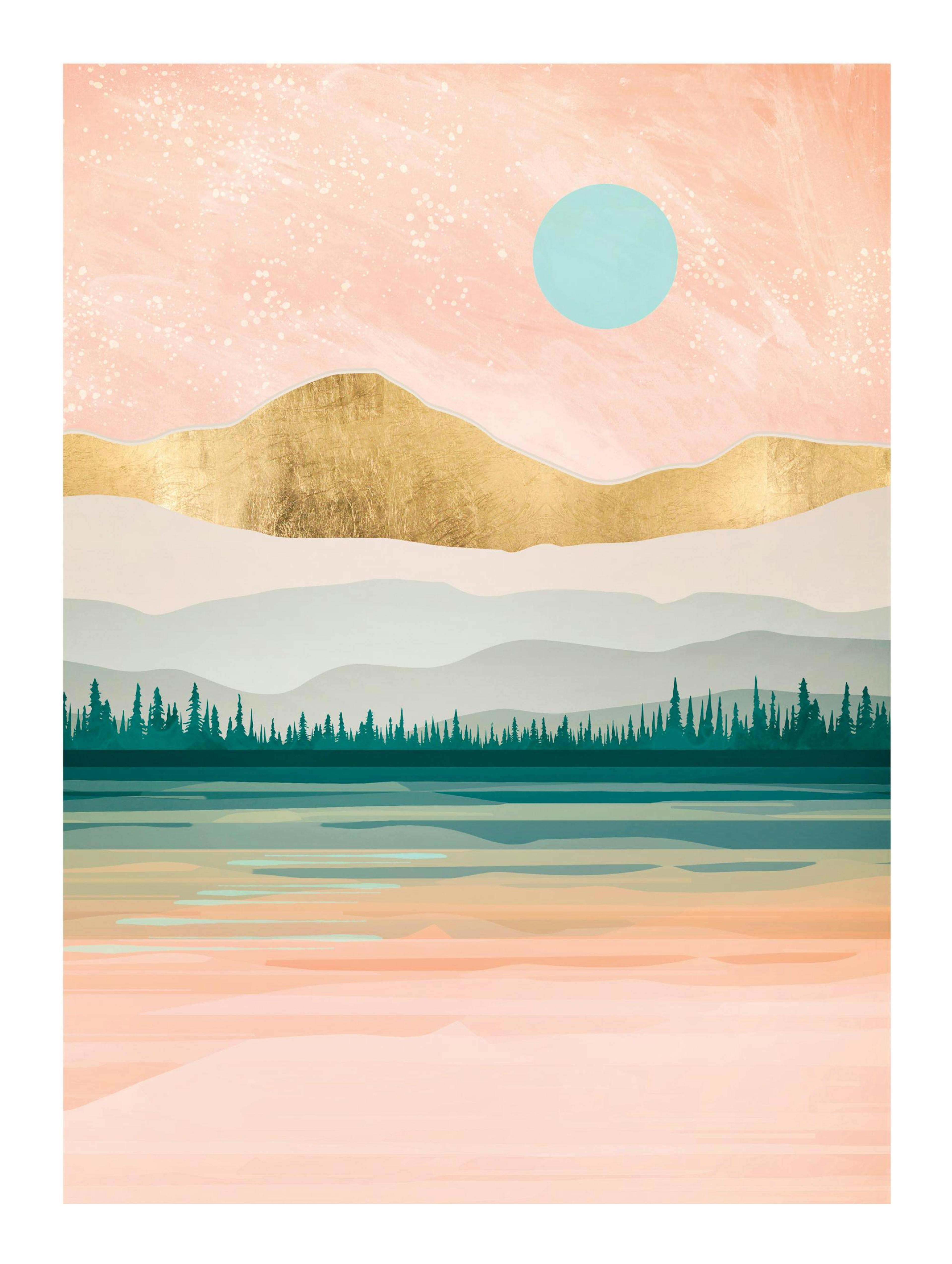 SpaceFrog Designs - Spring Forest Lake Print