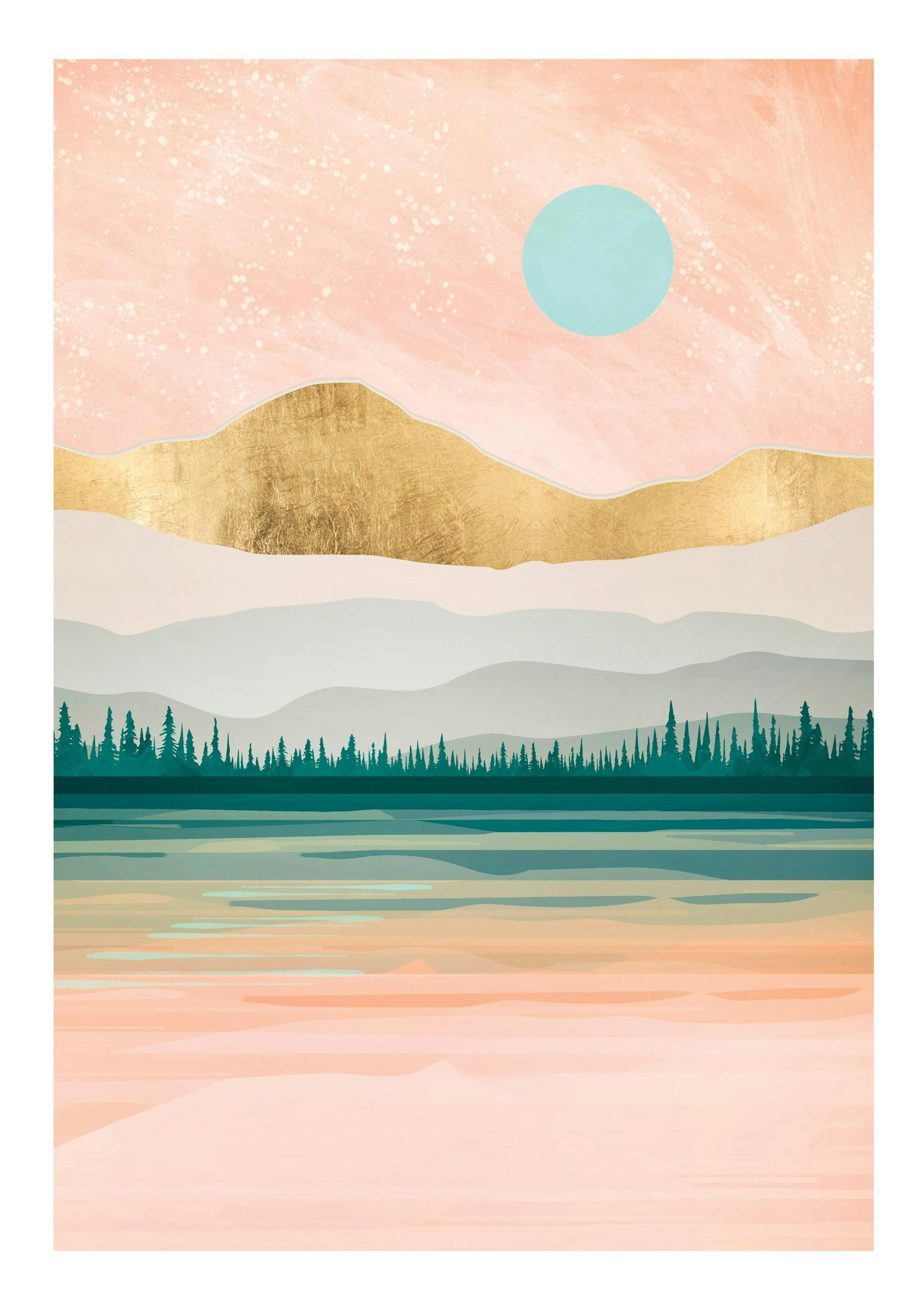 SpaceFrog Designs - Spring Forest Lake Poster 0