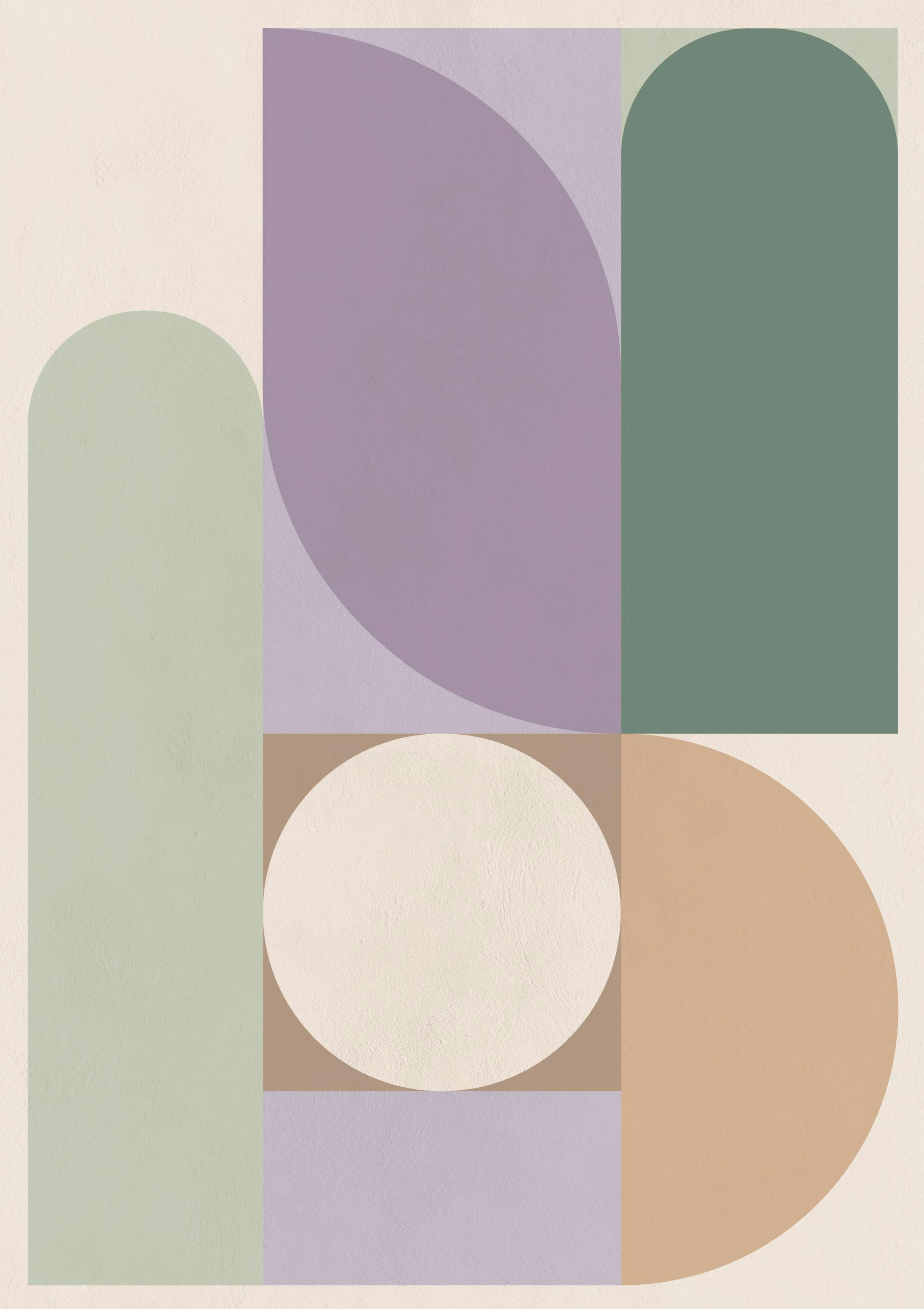 Colorful Shapes No1 Poster