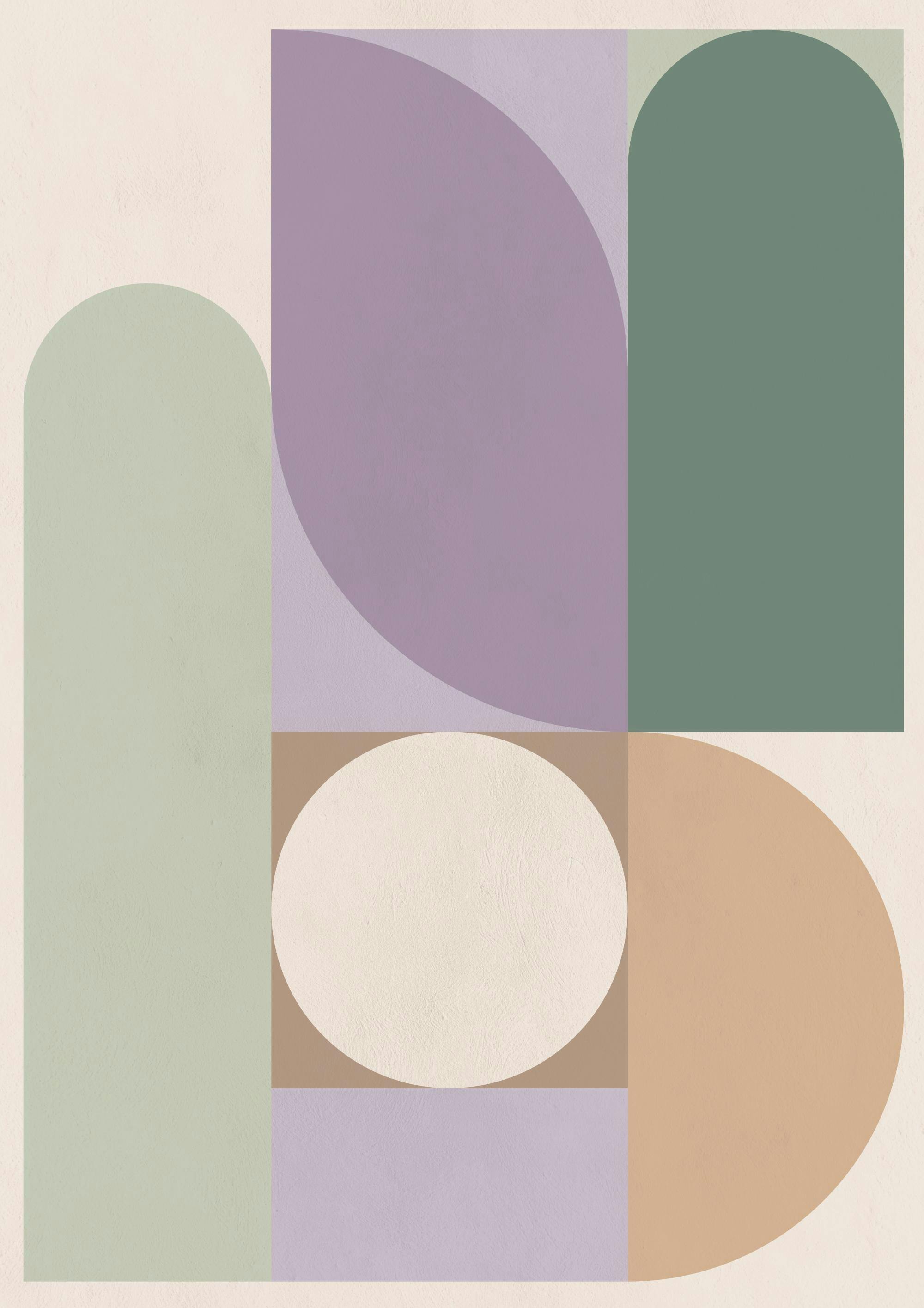 Colorful Shapes No1 Print 0