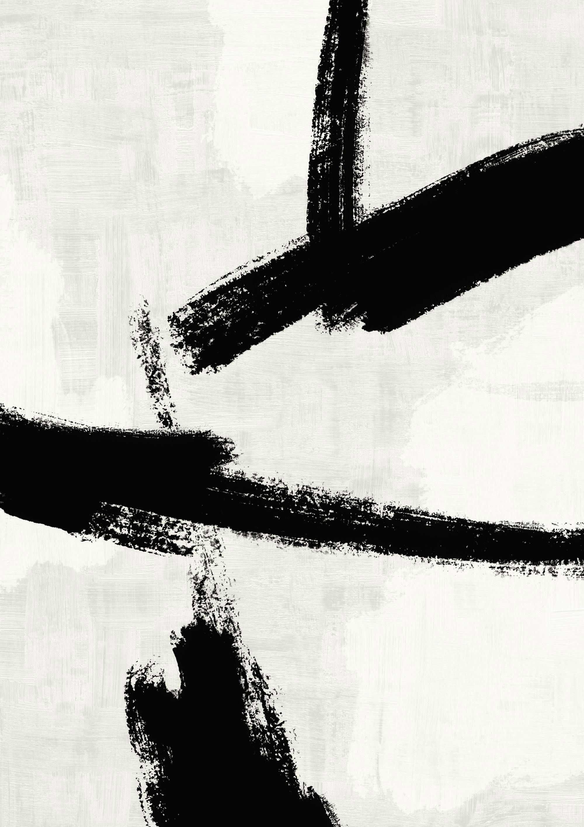 Black Brush Strokes No2 Poster 0