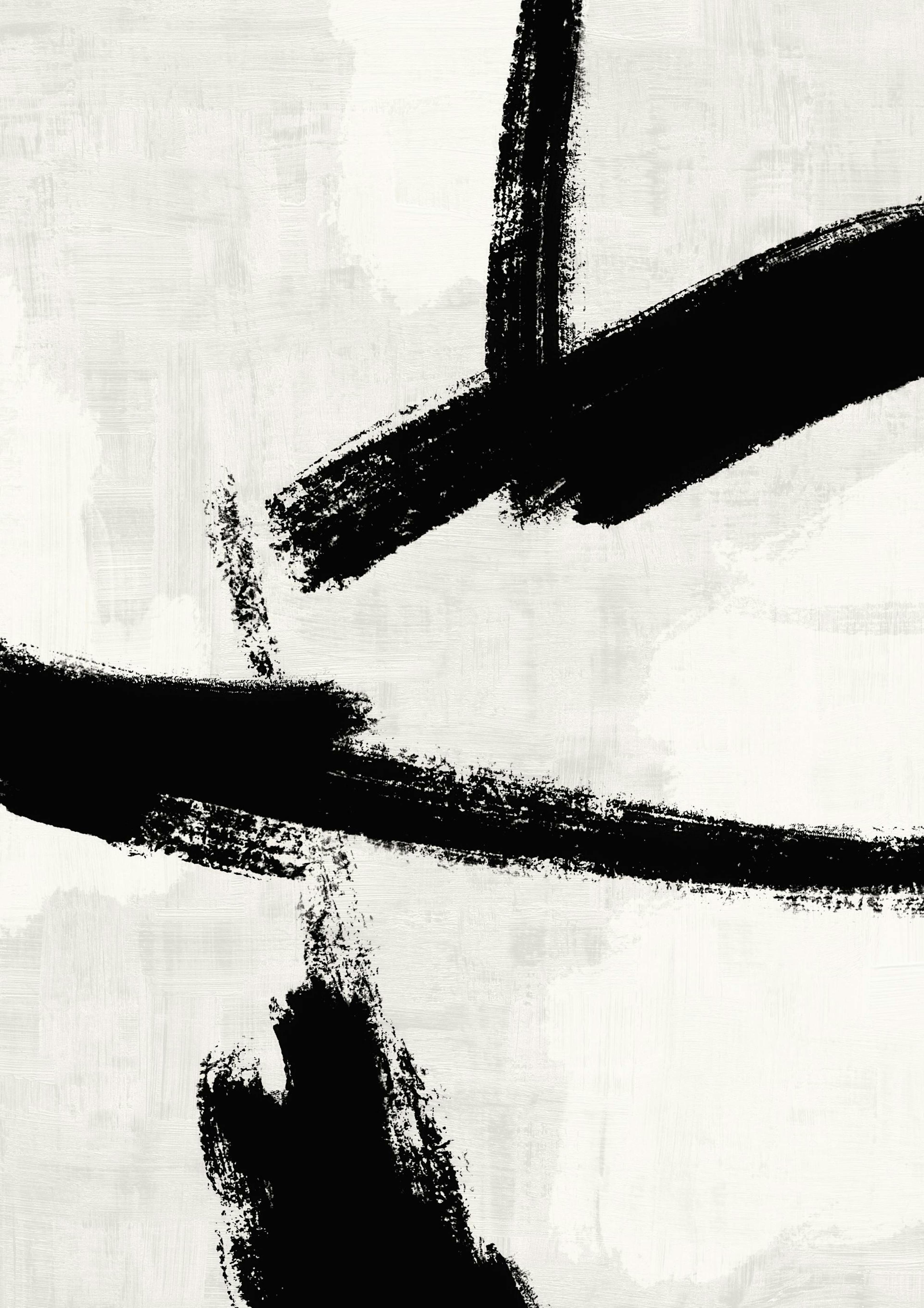 Black Brush Strokes No2 포스터 0