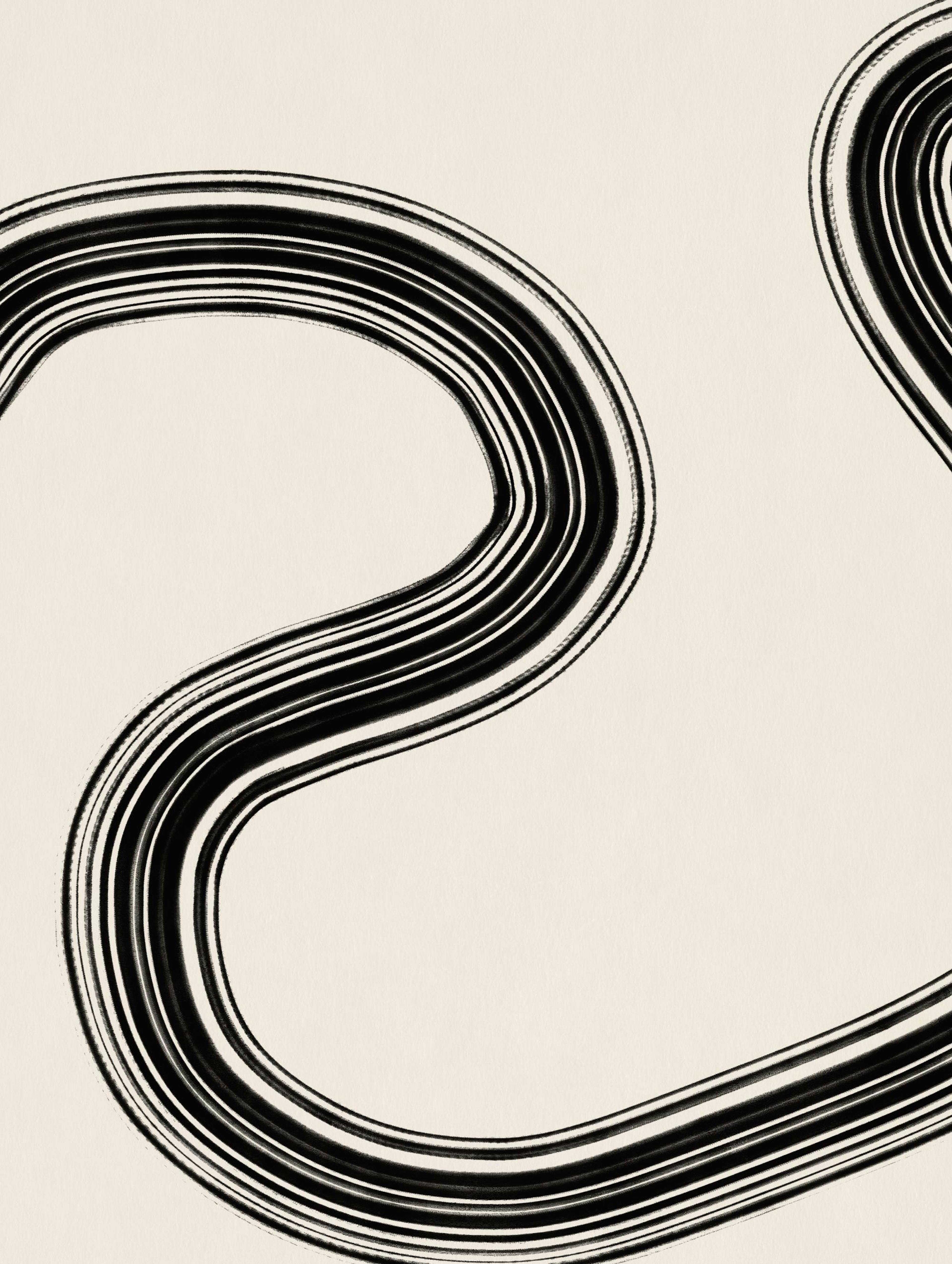 Black Curve No1 Print