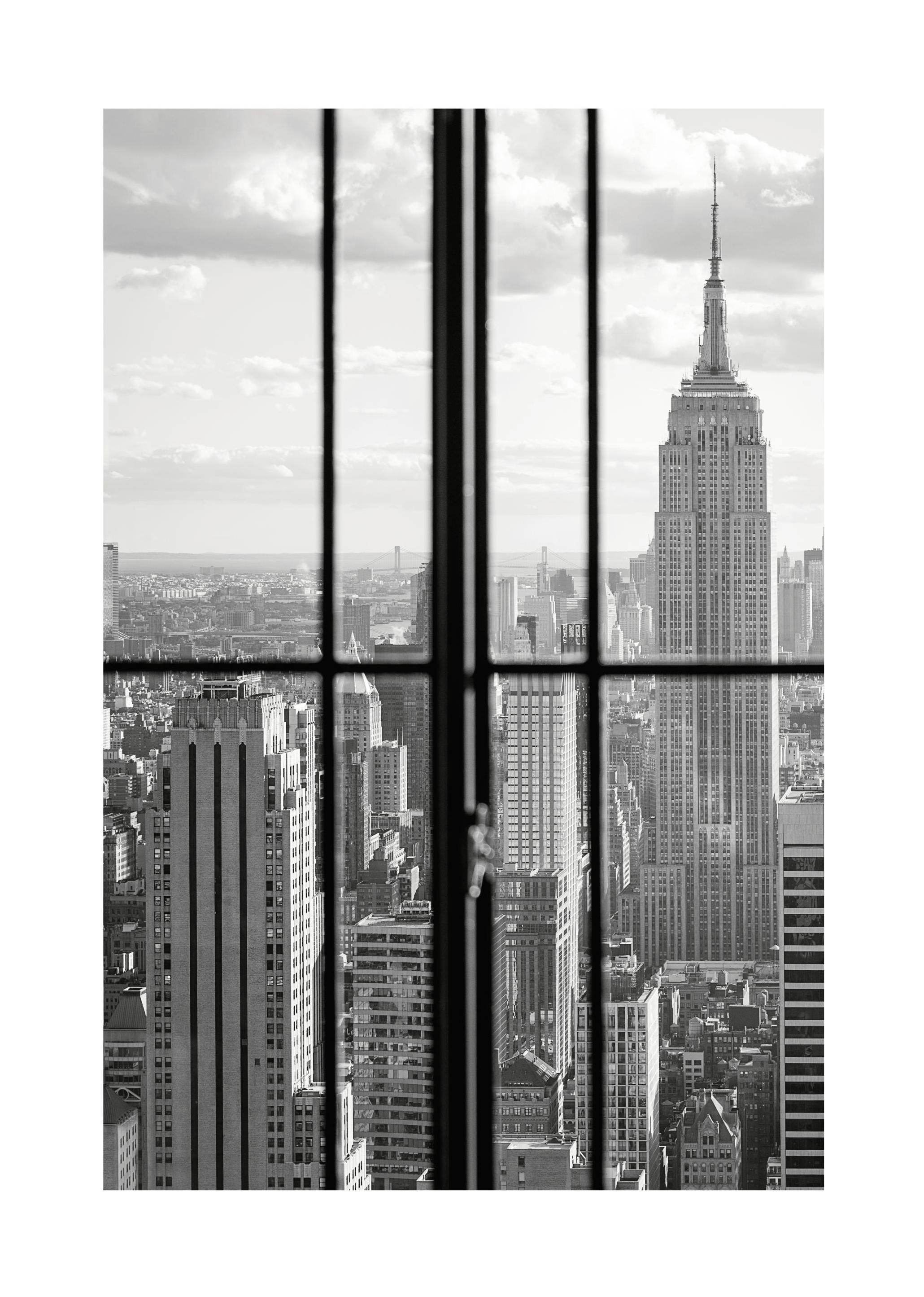 Manhattan Through a Window Poster (50x70 cm)