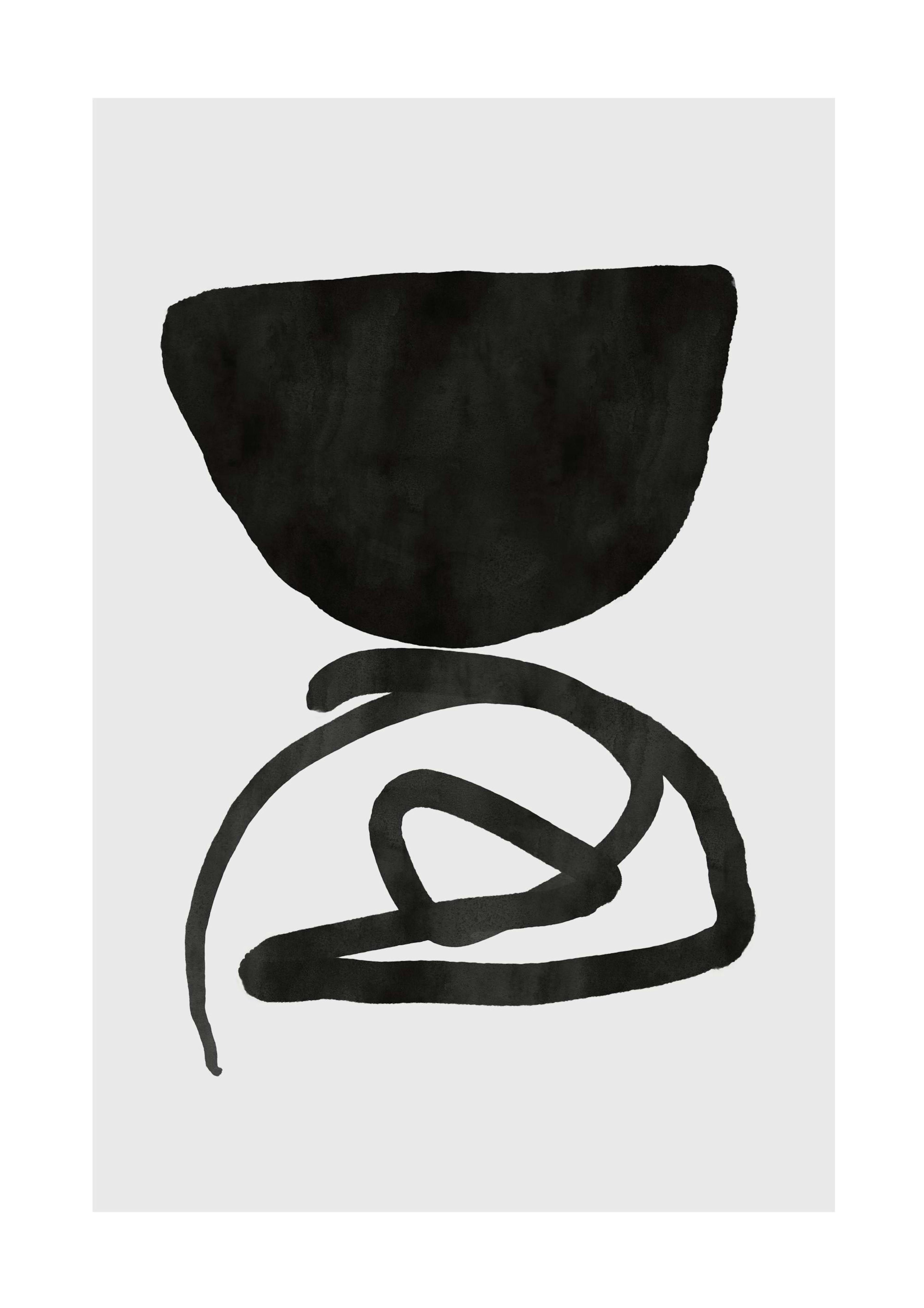 Black Abstract Shapes No2 Poster 0