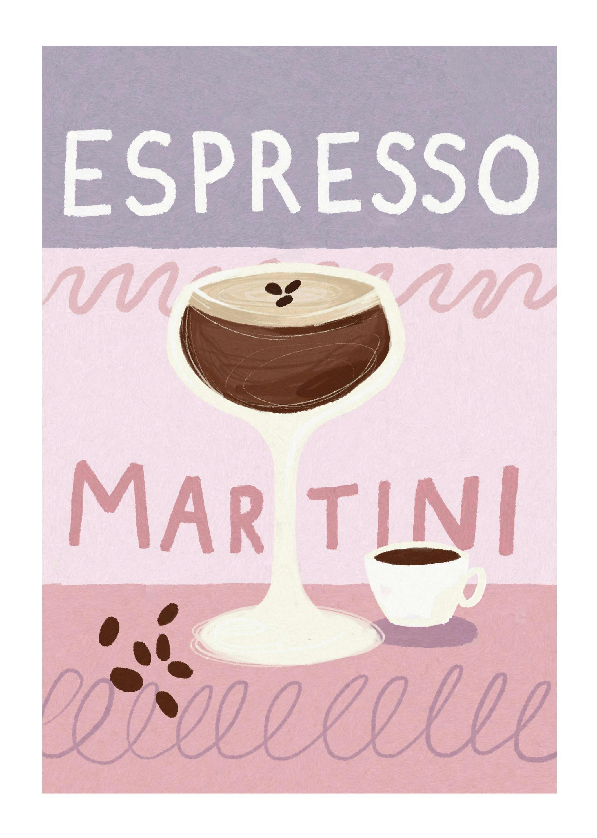 Espresso Martini Cocktail Print (21x30 cm)- Wine & Cocktails posters