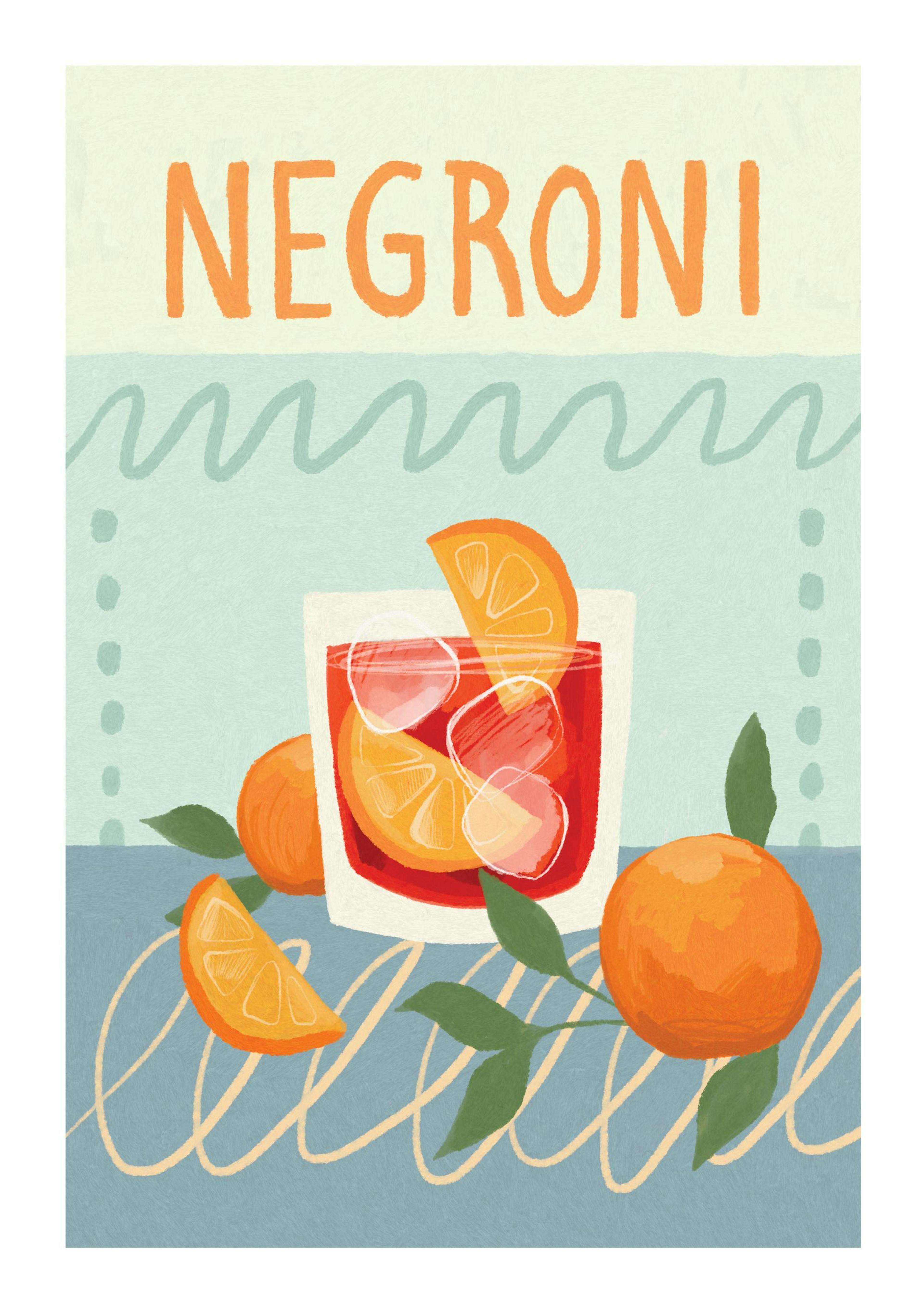 Negroni Cocktail Affiche