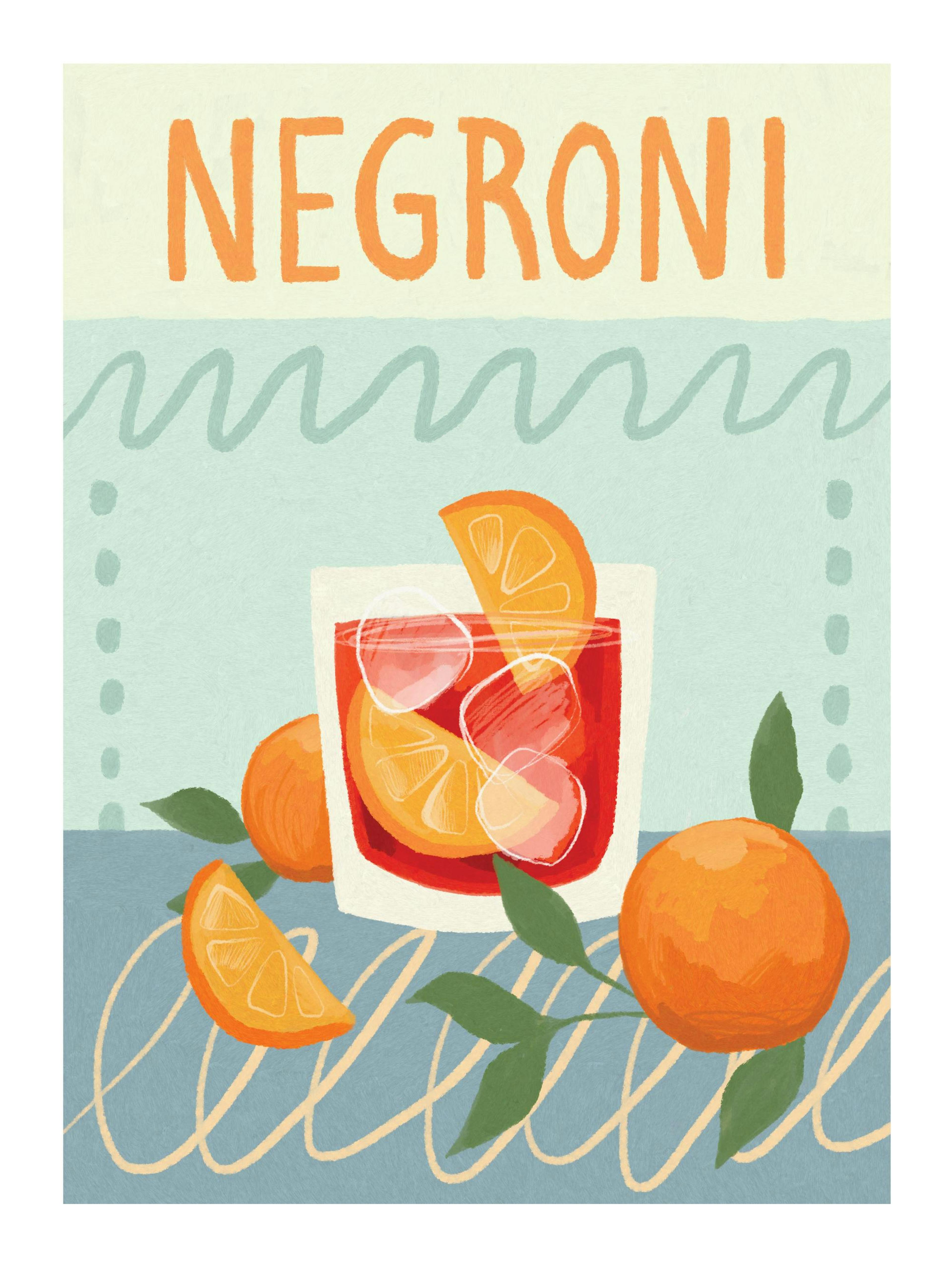 Negroni Cocktail Print 0