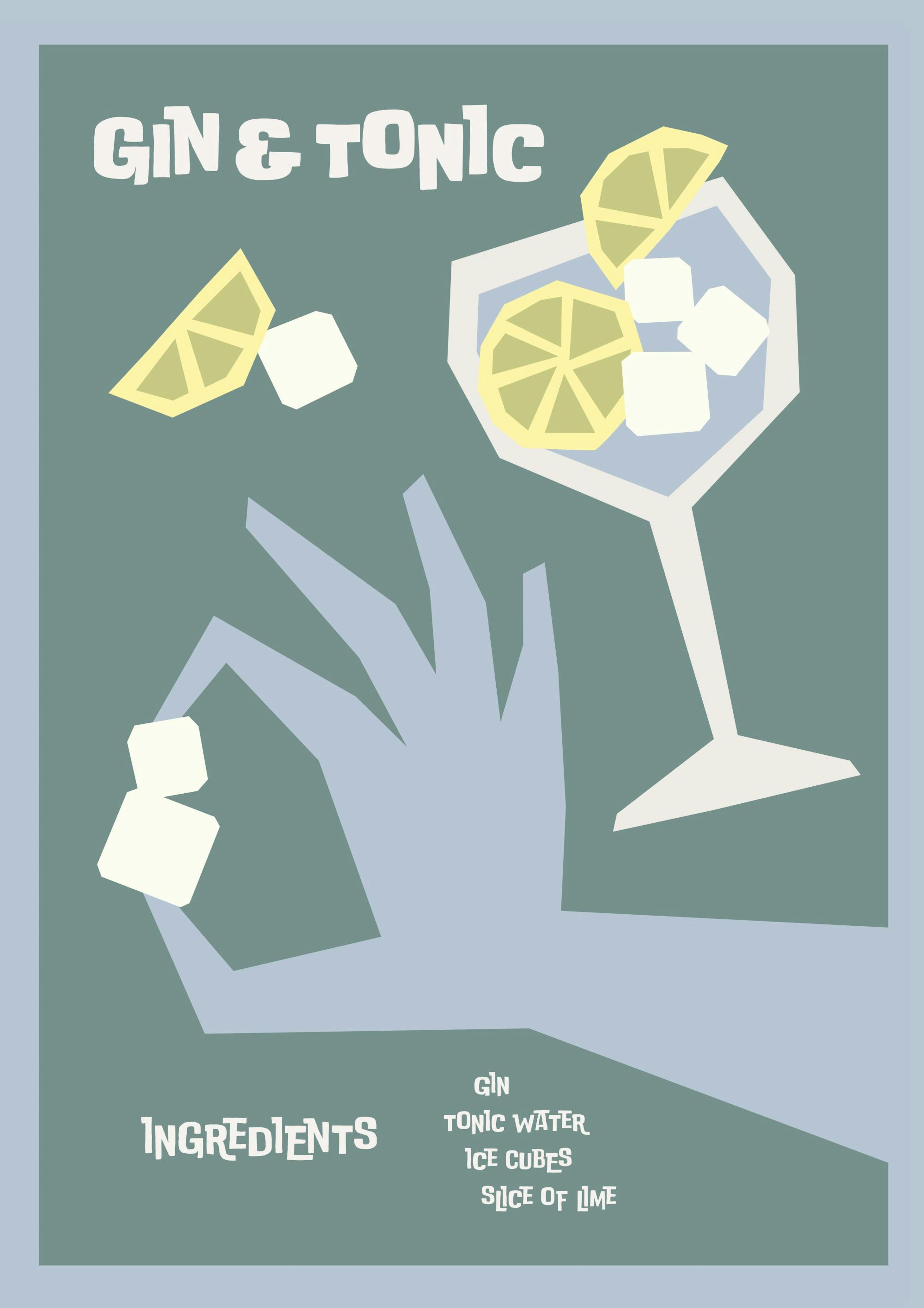 Gin & Tonic Cocktail Print 0