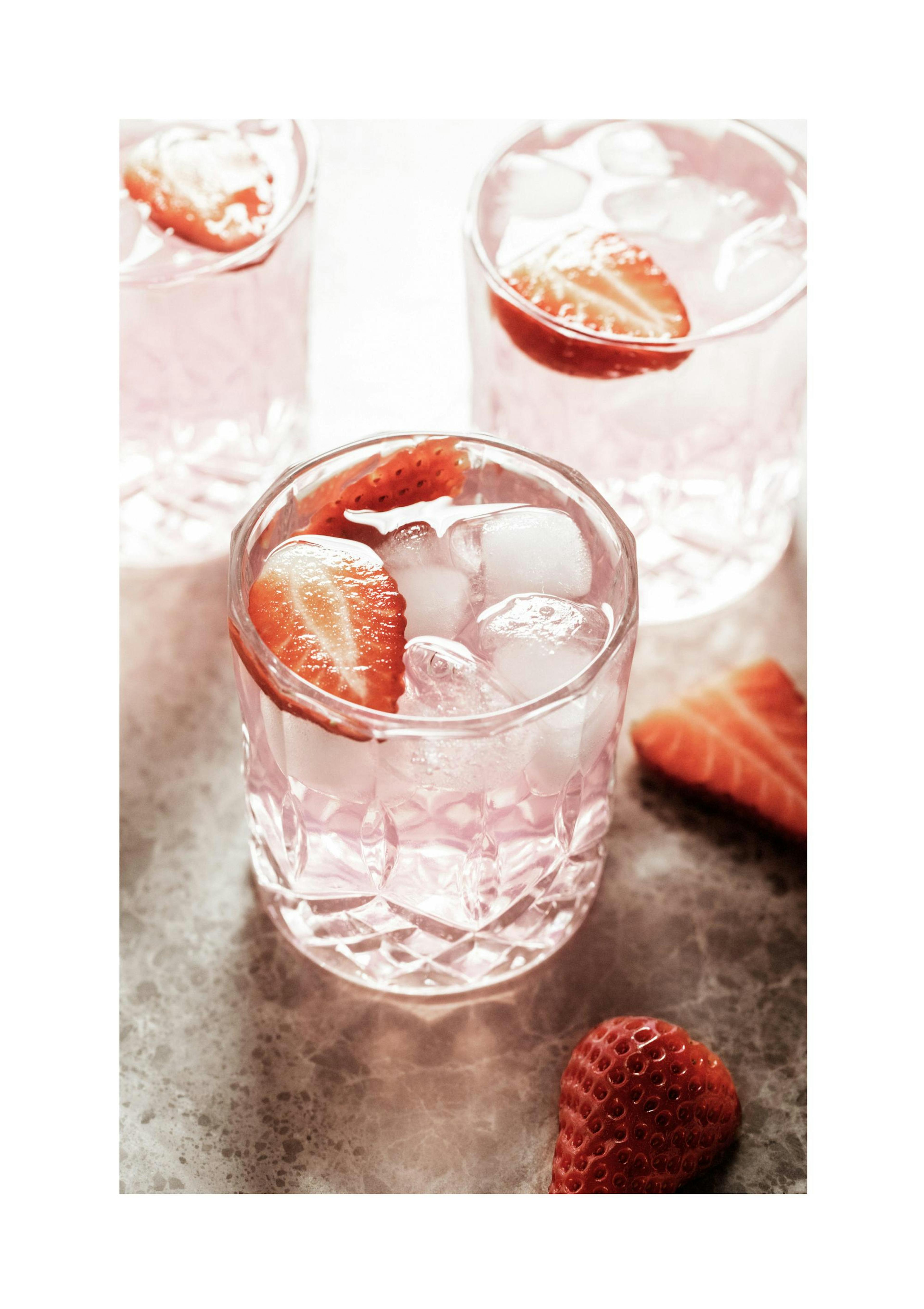 Strawberry Drink Poster