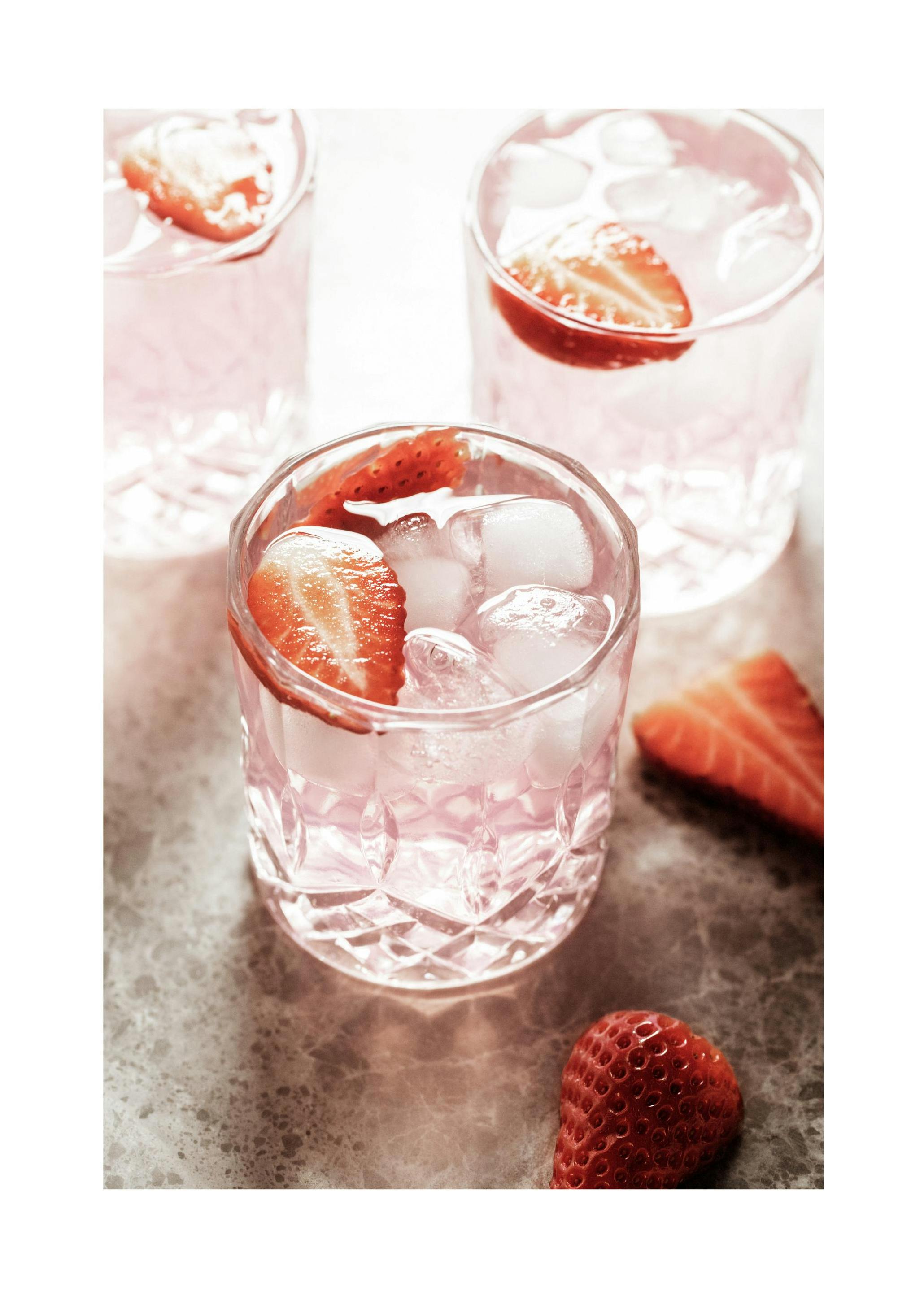 Strawberry Drink Plakat (21x30 cm)- Wino i koktajle