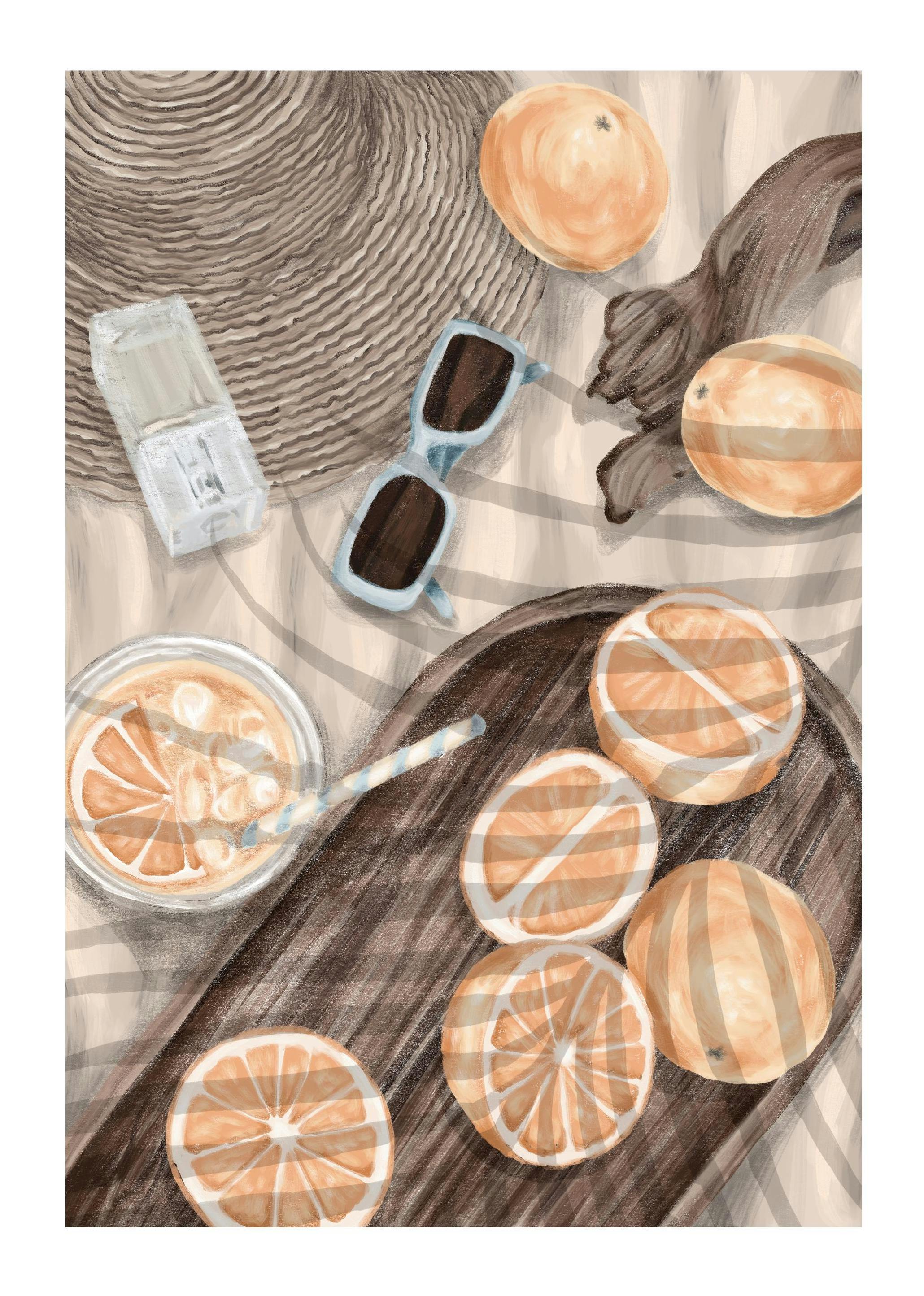 Citrus in the Shade Poster (21x30 cm) - Illustraties